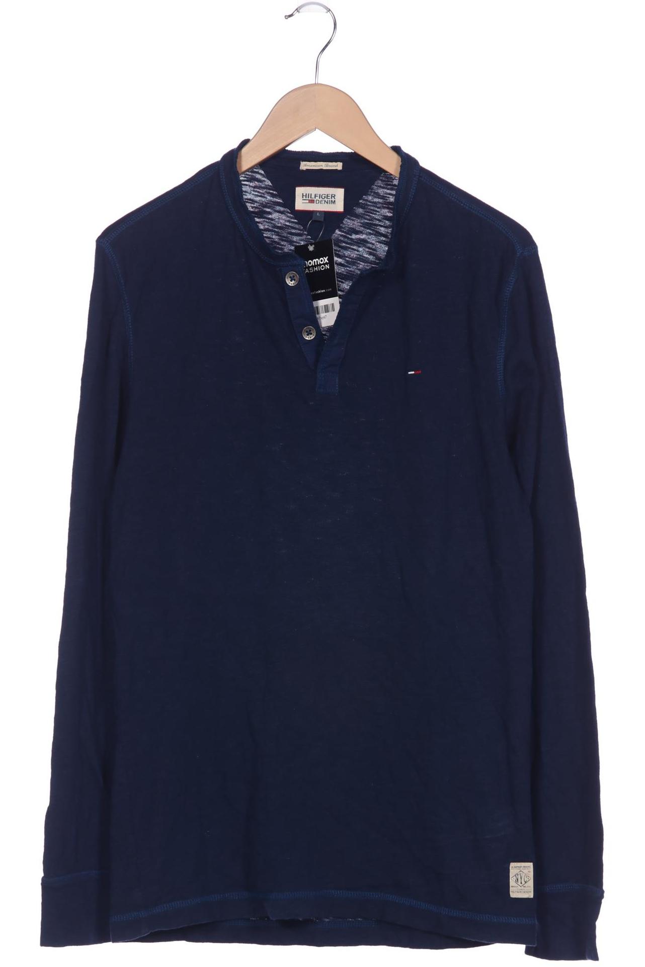 

Hilfiger Denim Herren Langarmshirt, blau, Gr. 52