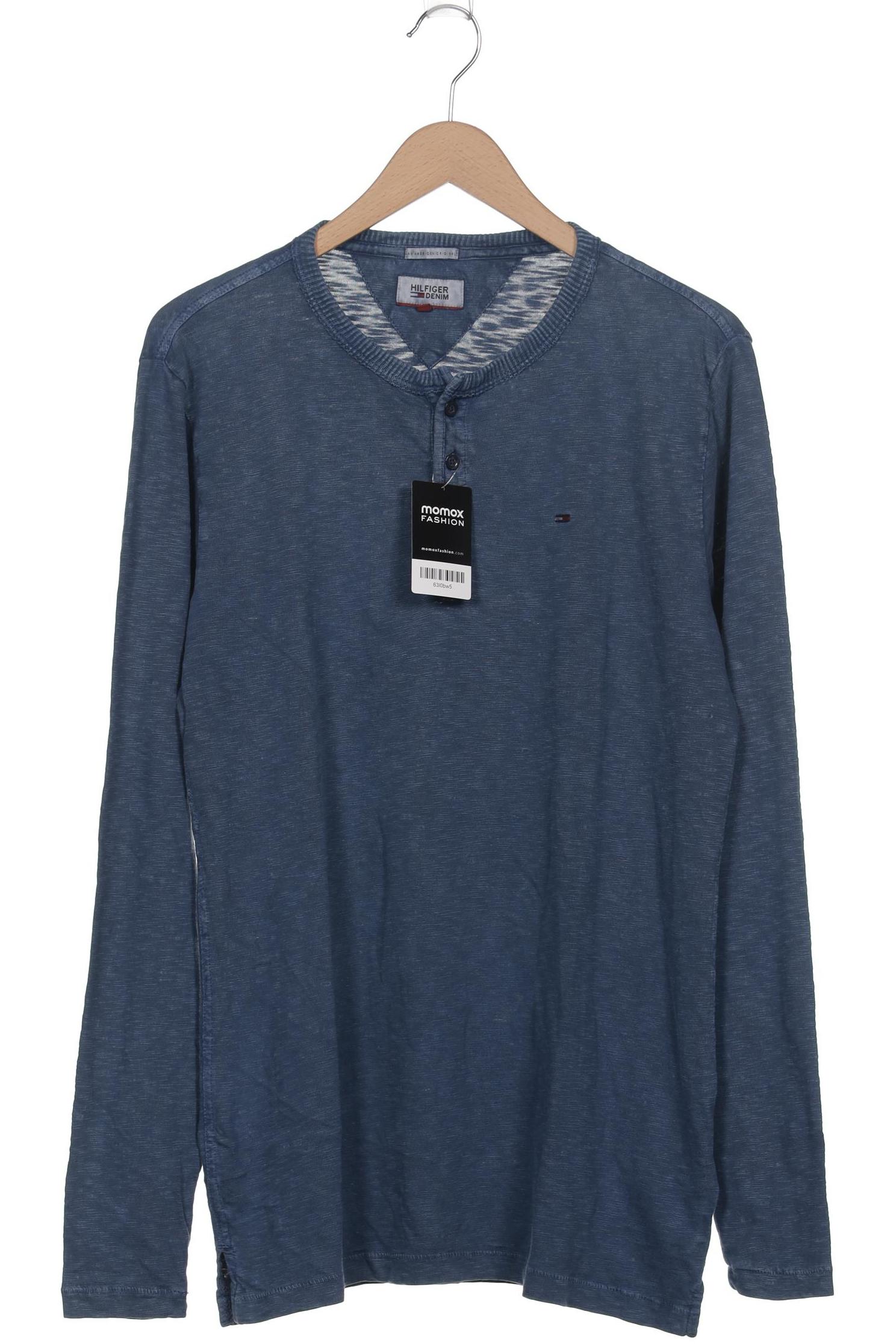 

Hilfiger Denim Herren Langarmshirt, blau, Gr. 52