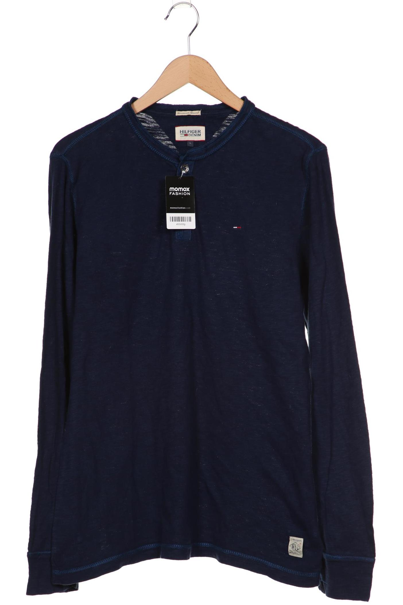 

HILFIGER DENIM Herren Langarmshirt, marineblau