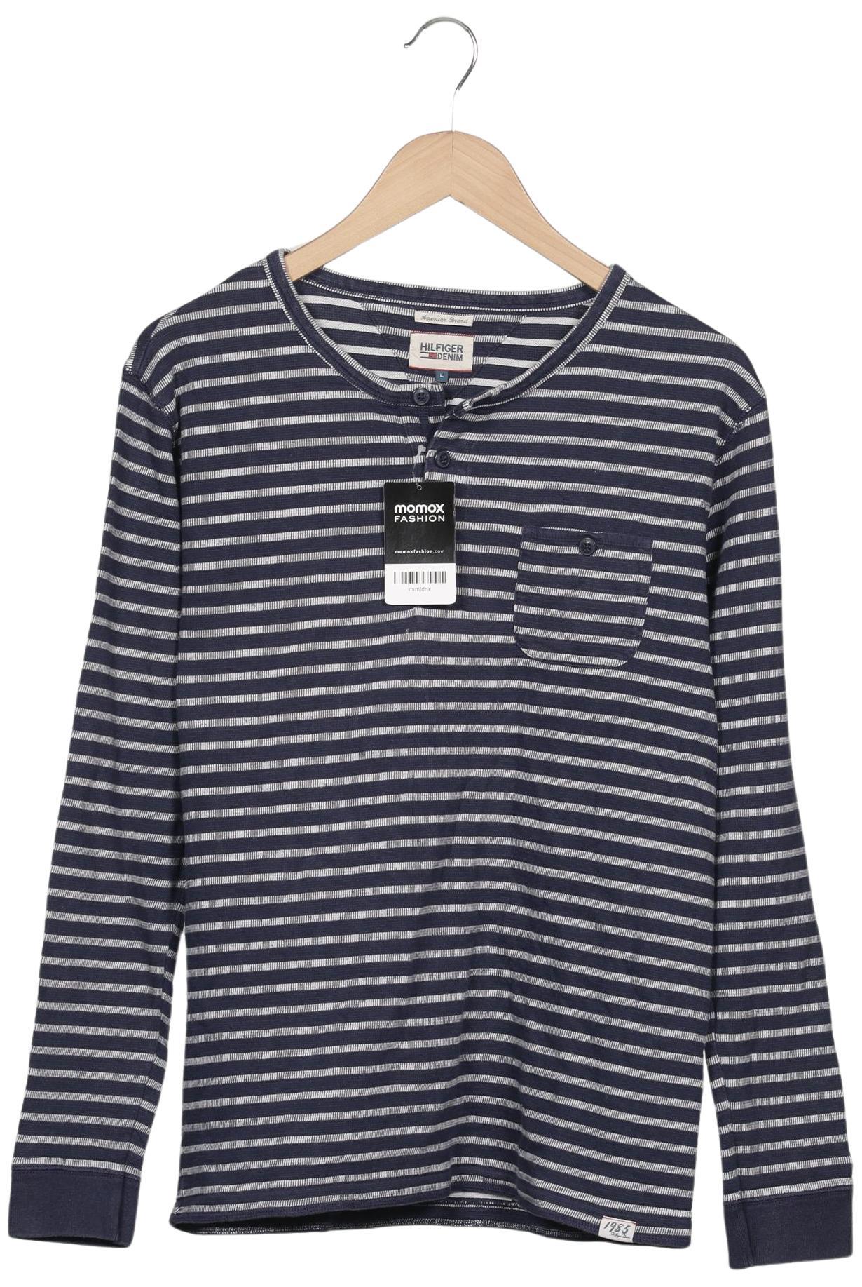 

Hilfiger Denim Herren Langarmshirt, blau, Gr. 52