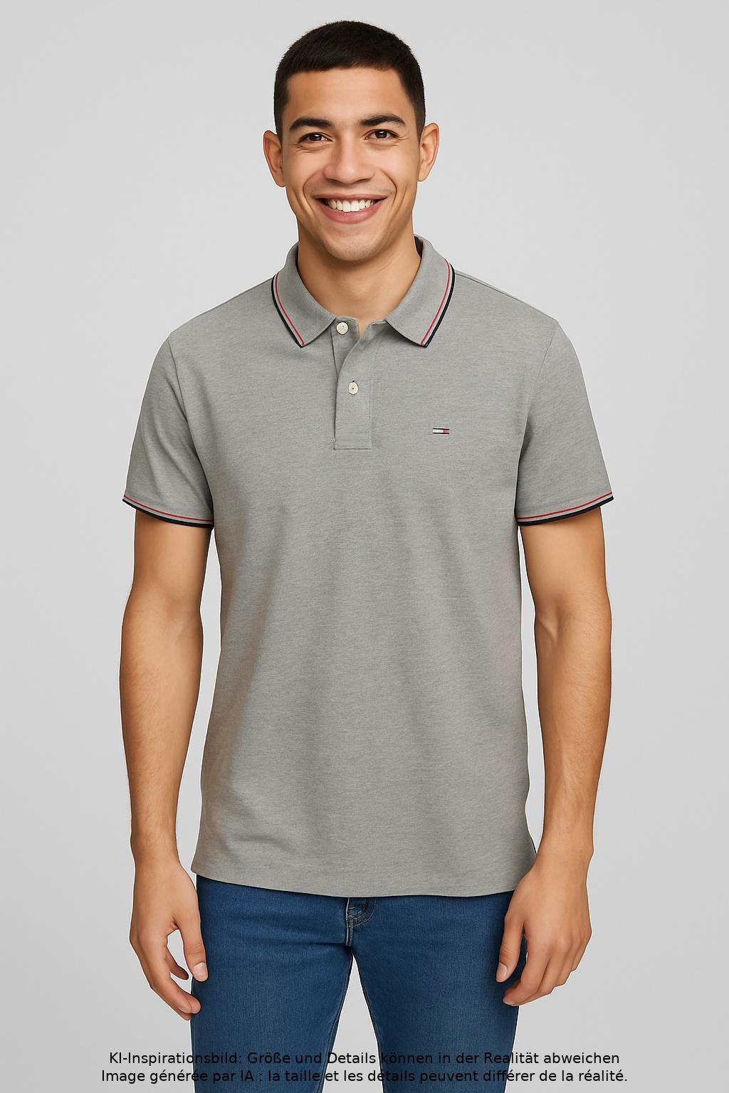 

Hilfiger Denim Herren Poloshirt, grau, Gr. 48