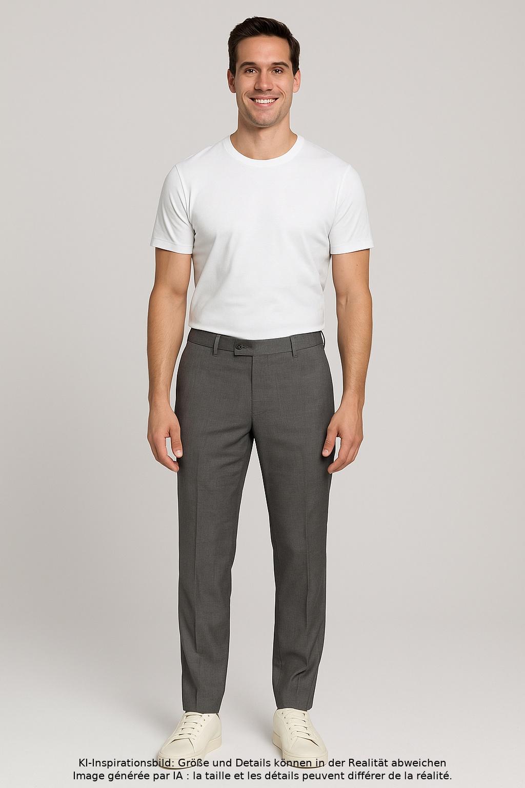 

Hiltl Herren Stoffhose, grau, Gr. 52