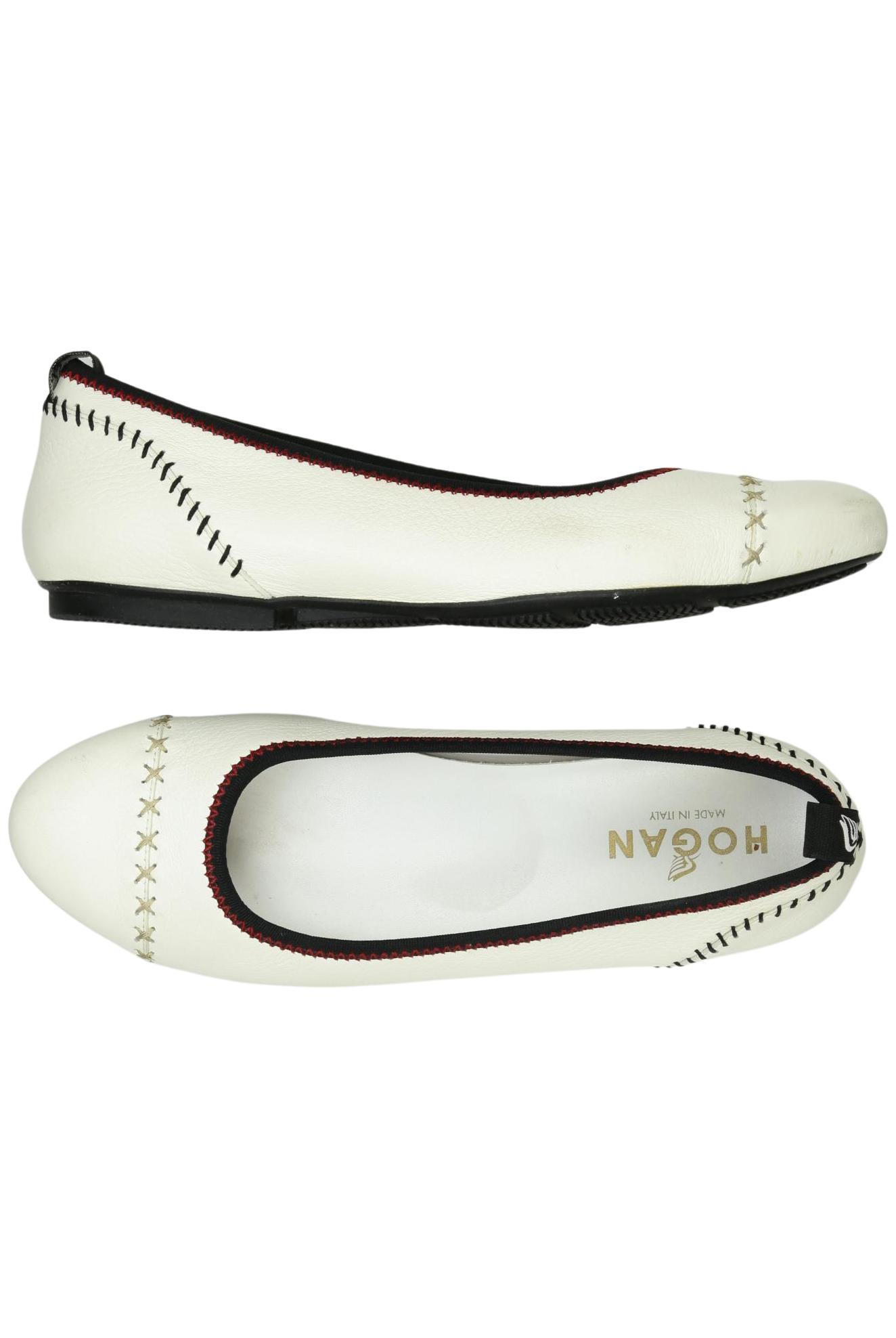 Thumbnail - Hogan Damen Ballerinas, weiß, Gr. 37.5