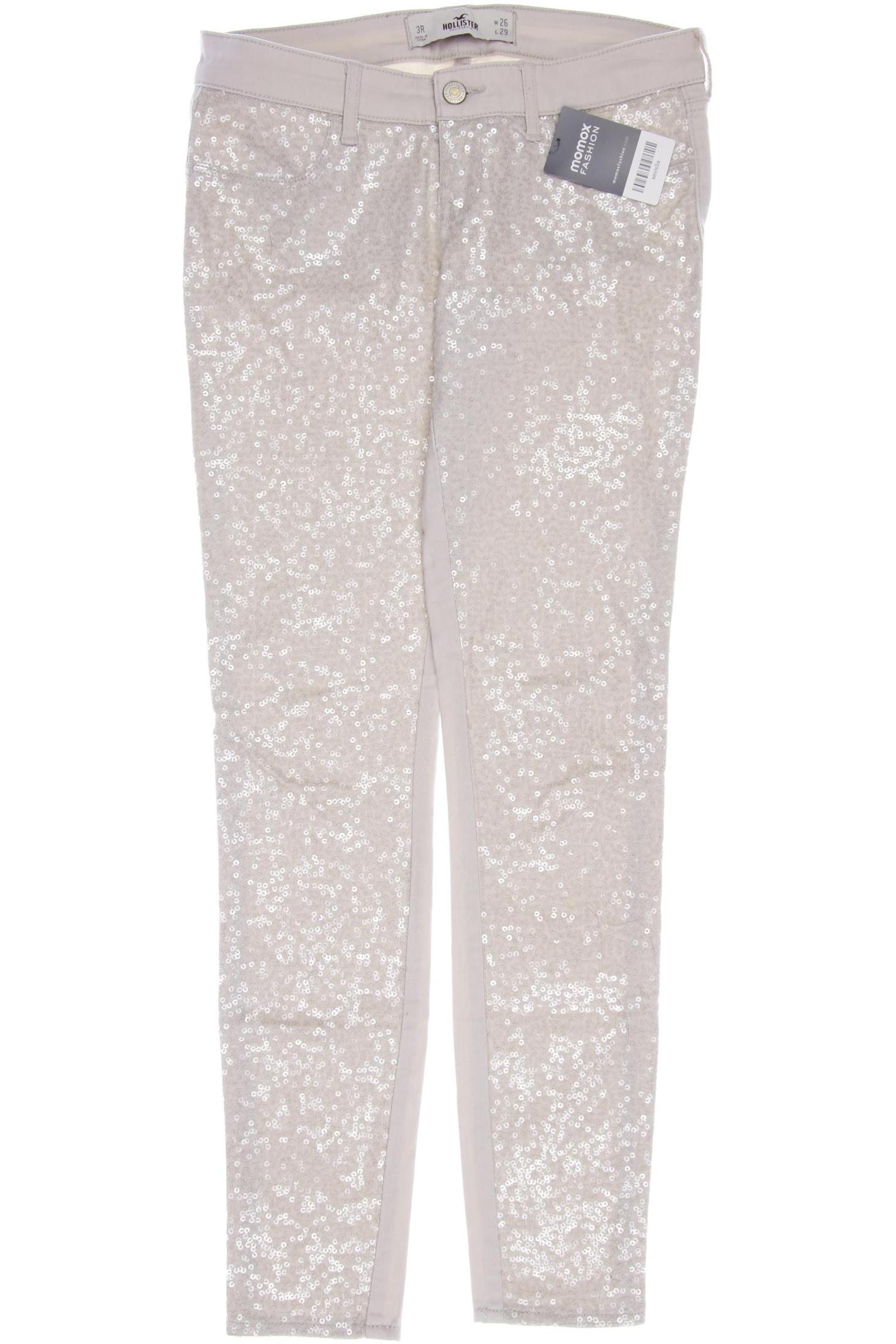 

Hollister Damen Jeans, cremeweiß, Gr. 26