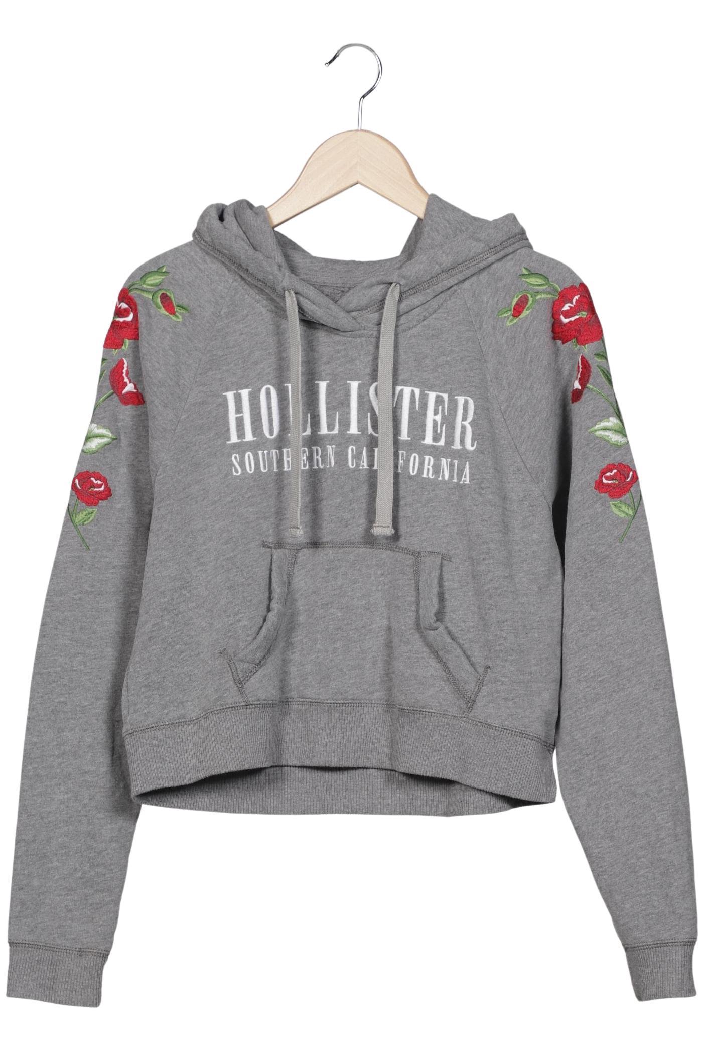 

Hollister Damen Kapuzenpullover, grau, Gr. 36