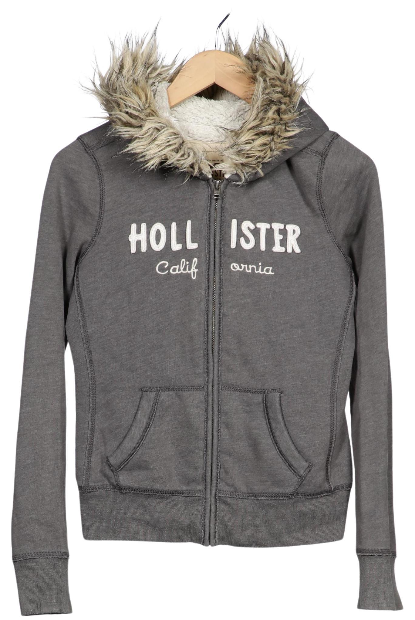 

Hollister Damen Kapuzenpullover, grau, Gr. 36