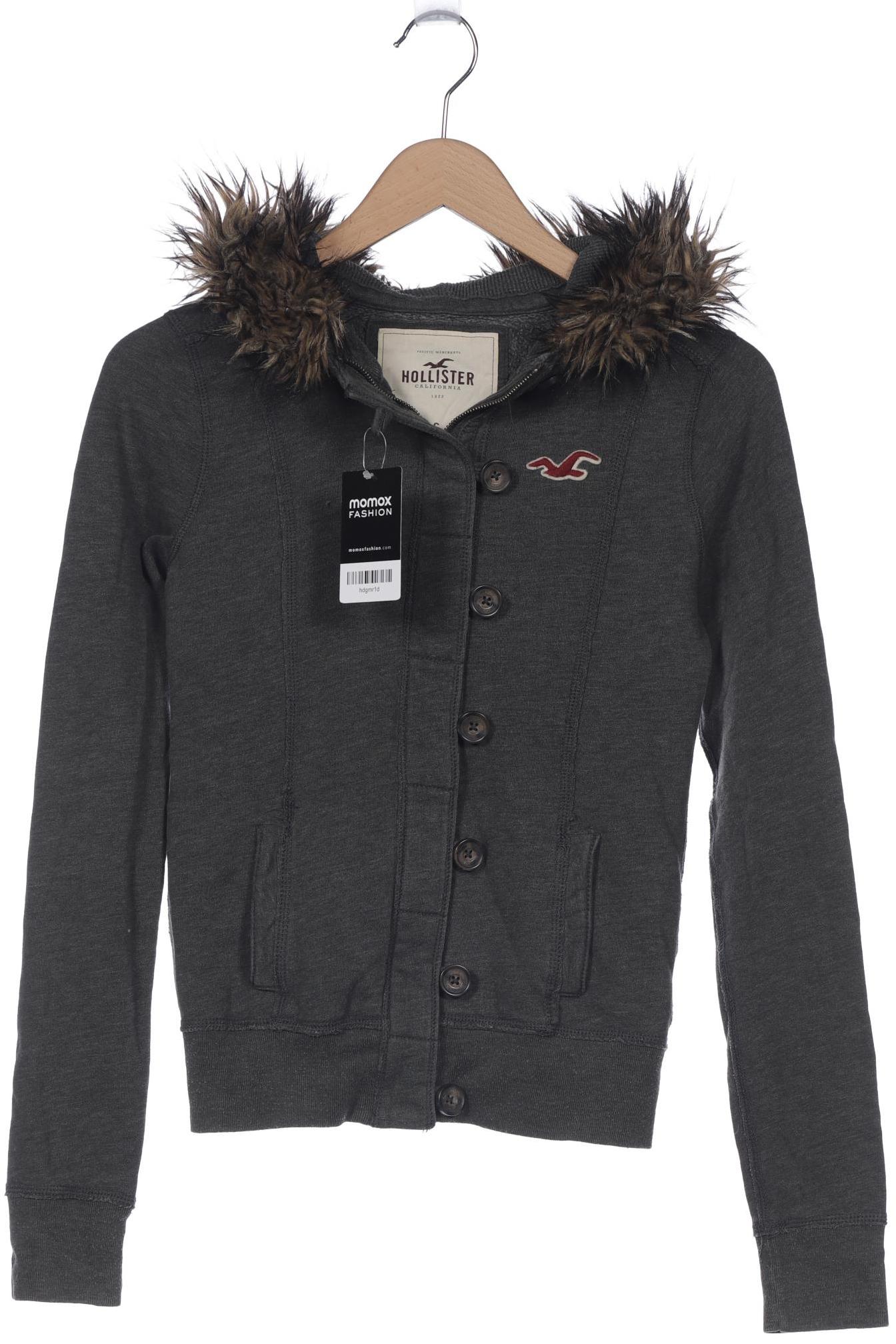 

Hollister Damen Kapuzenpullover, grau, Gr. 36