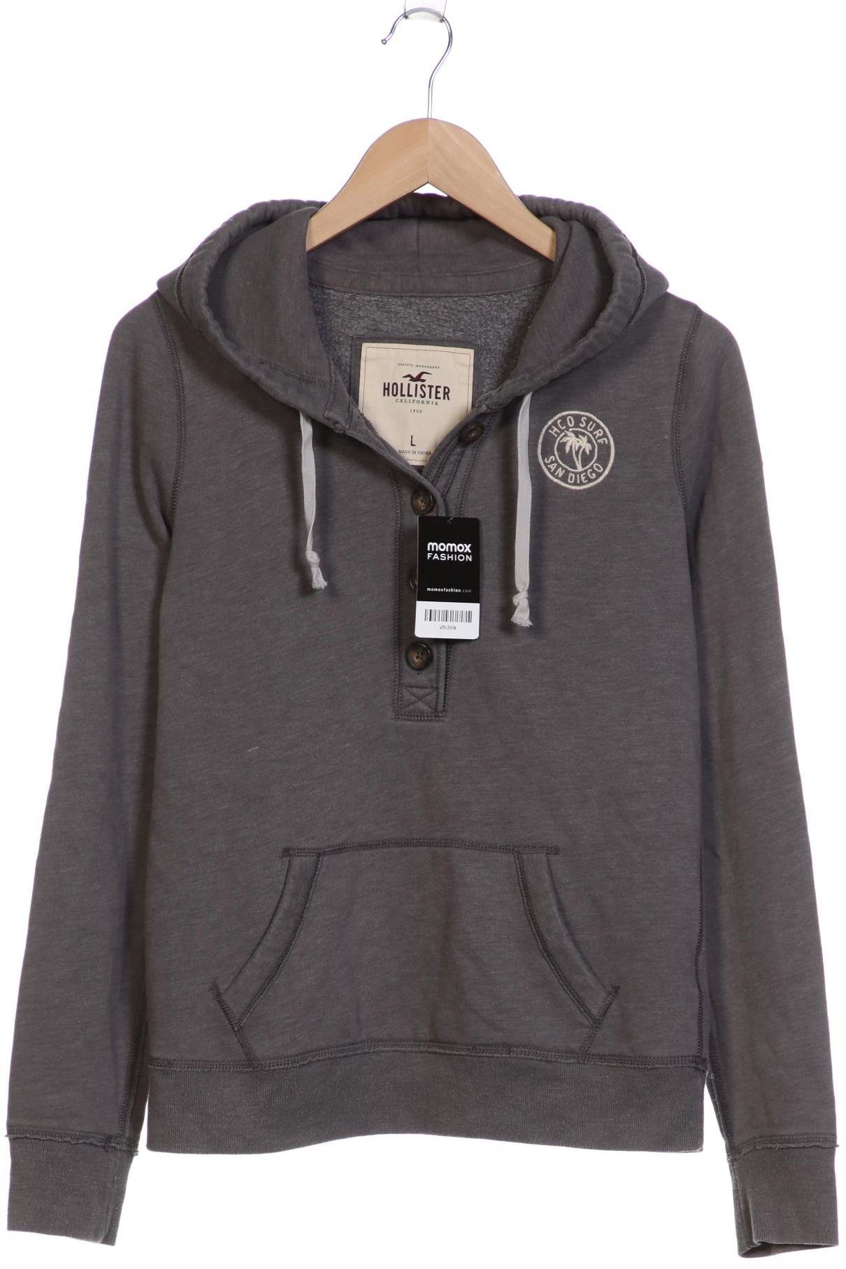 

Hollister Damen Kapuzenpullover, grau, Gr. 42