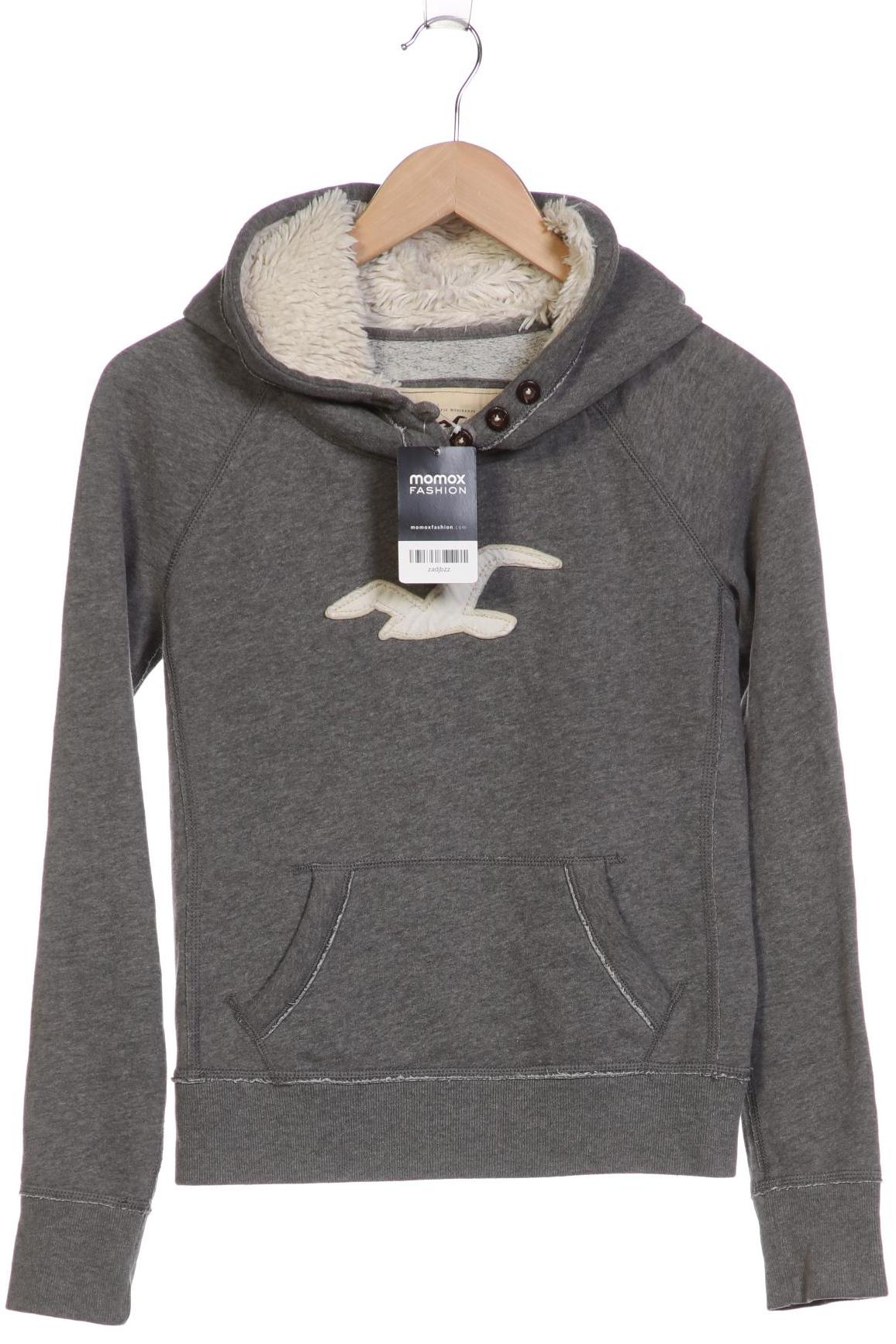 

Hollister Damen Kapuzenpullover, grau, Gr. 36