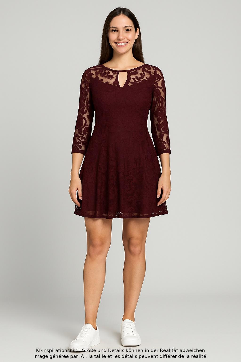 

Hollister Damen Kleid, bordeaux, Gr. 34