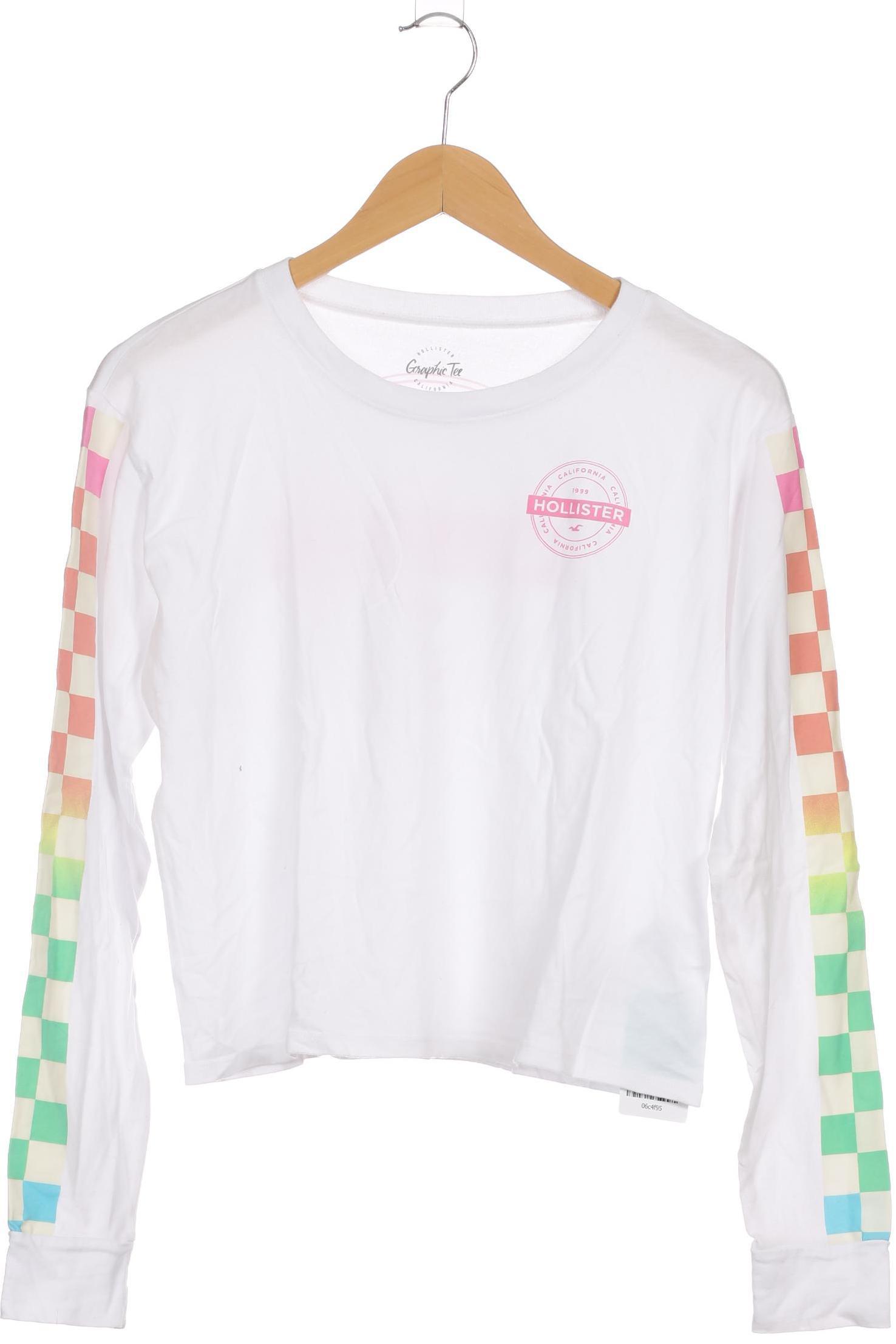 

Hollister Damen Langarmshirt, weiß, Gr.