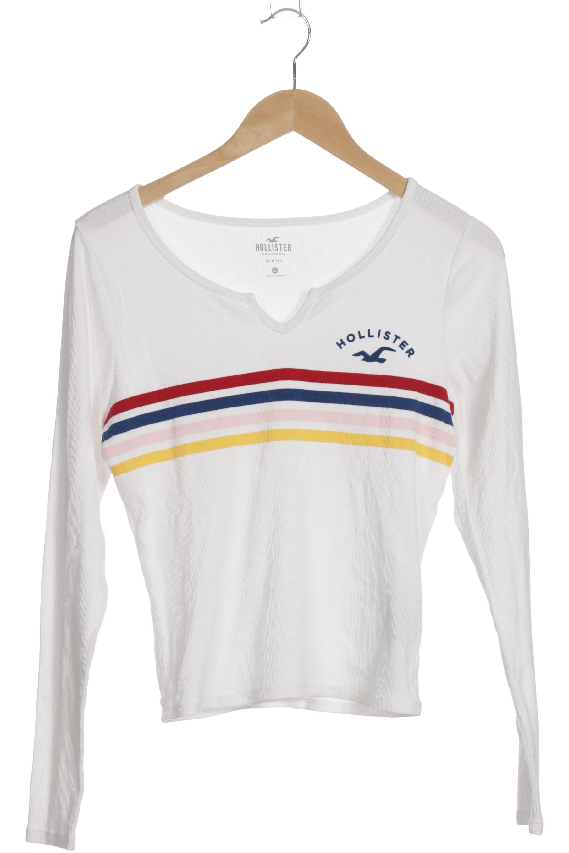 

Hollister Damen Langarmshirt, weiß, Gr.