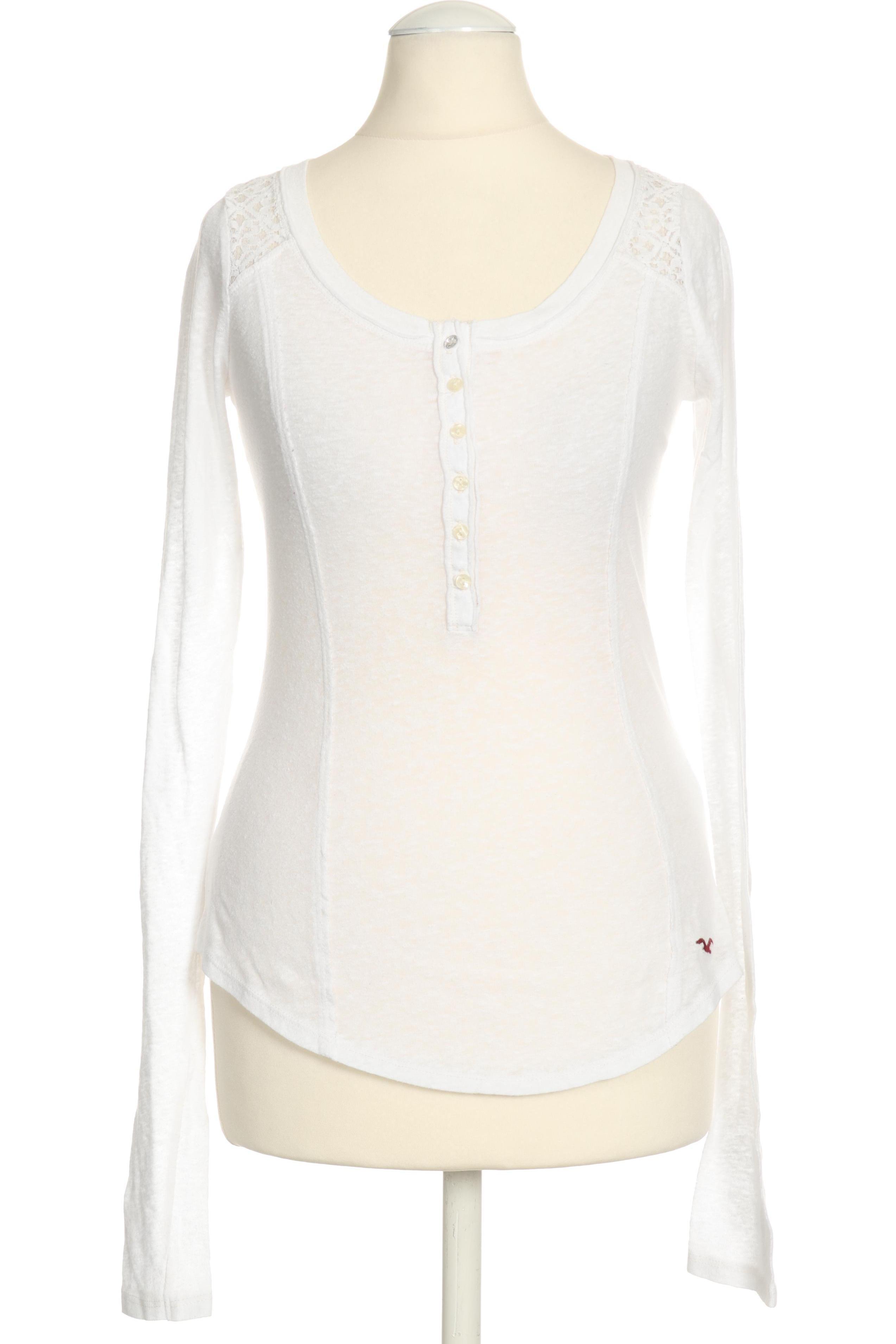 

Hollister Damen Langarmshirt, weiß, Gr.