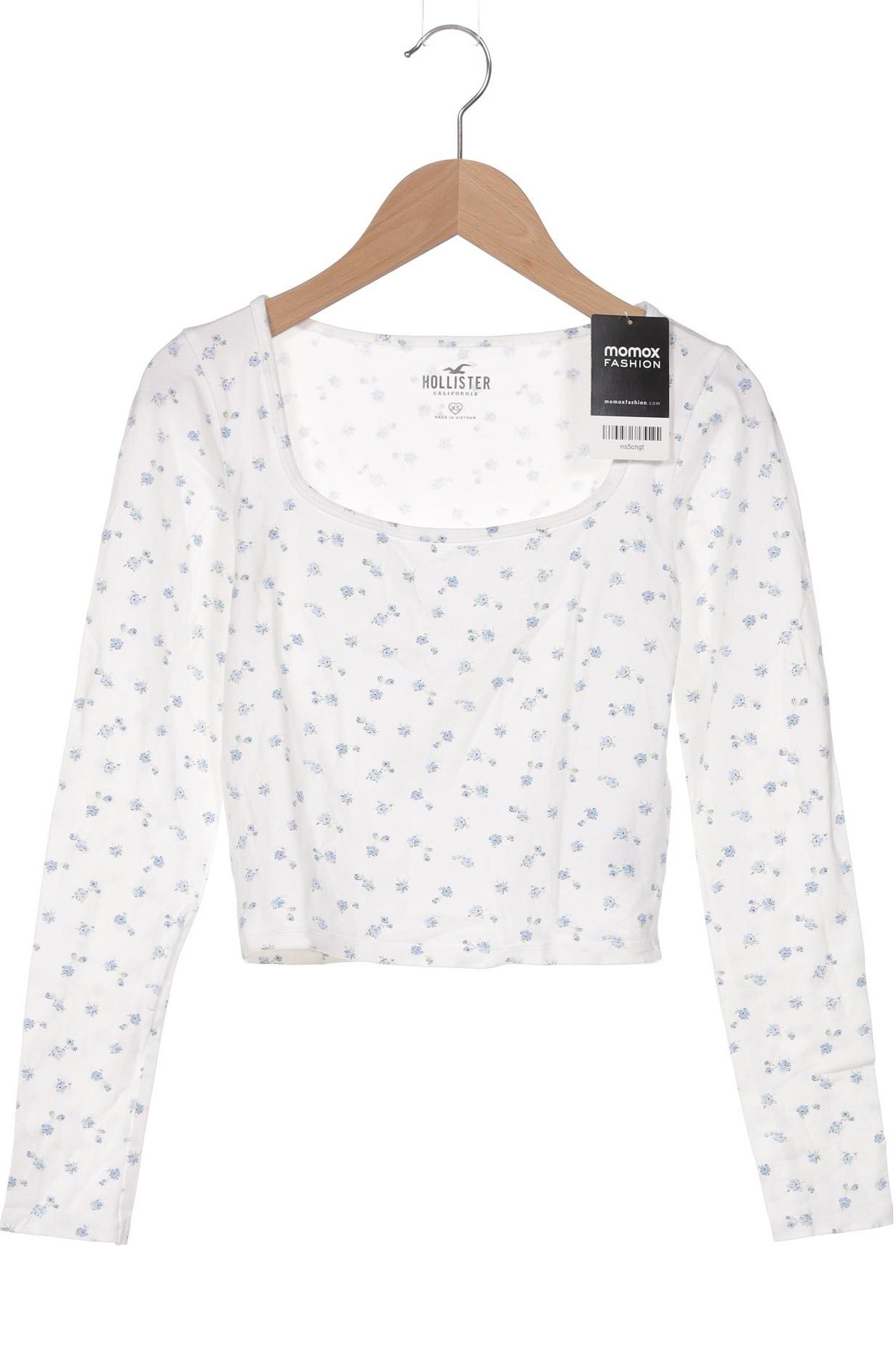 

Hollister Damen Langarmshirt, weiß, Gr. 34
