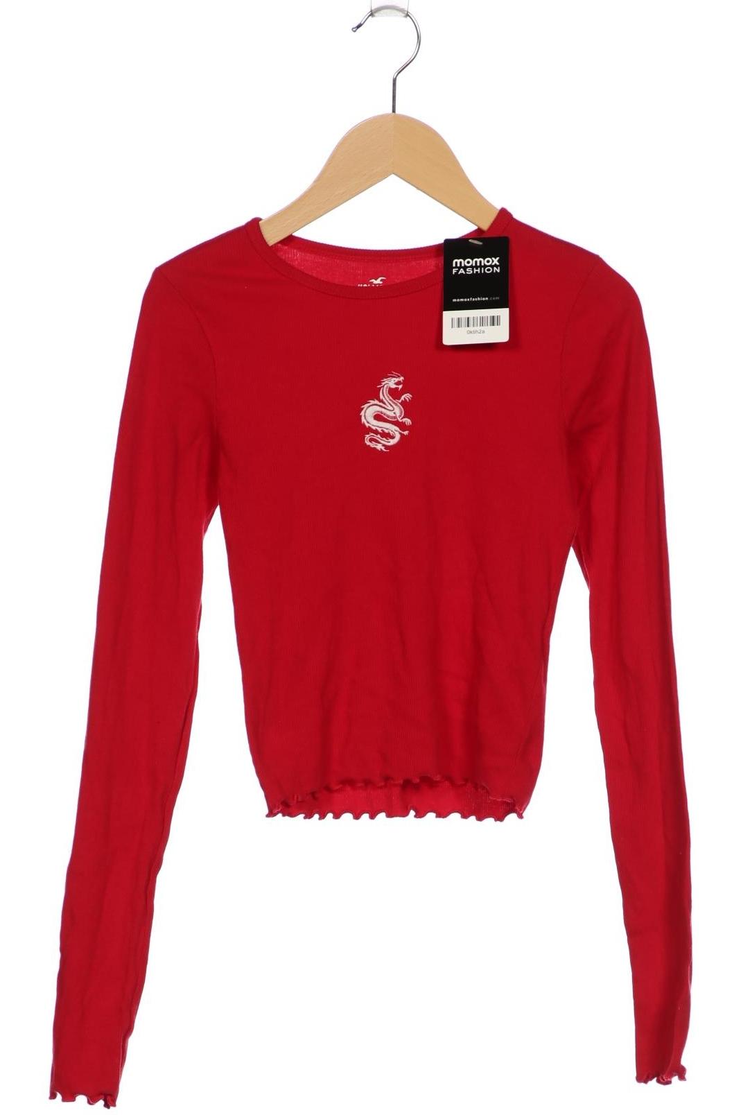 

Hollister Damen Langarmshirt, rot, Gr. 34