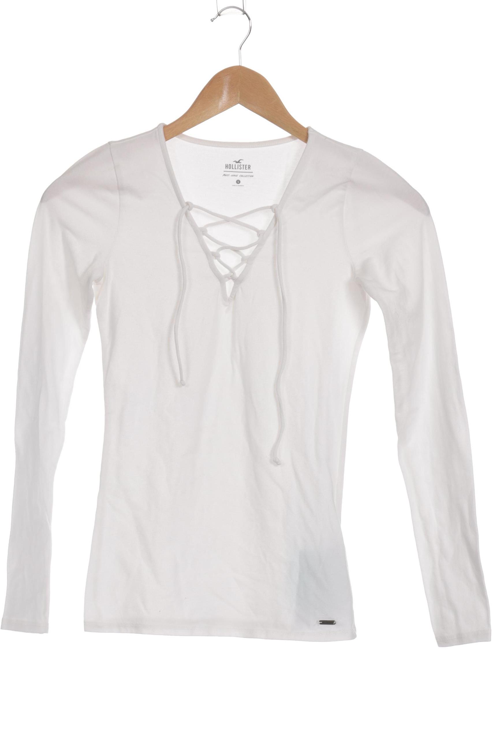 

Hollister Damen Langarmshirt, weiß, Gr. 36
