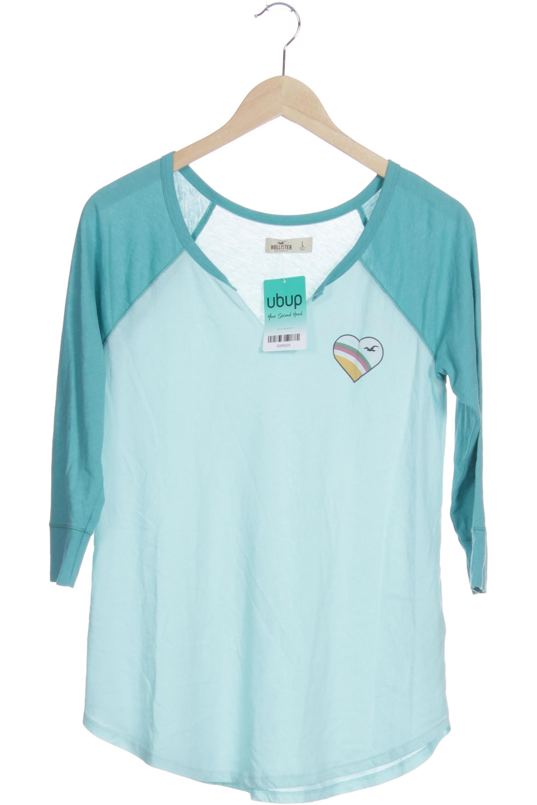 

Hollister Damen Langarmshirt, türkis, Gr. 42