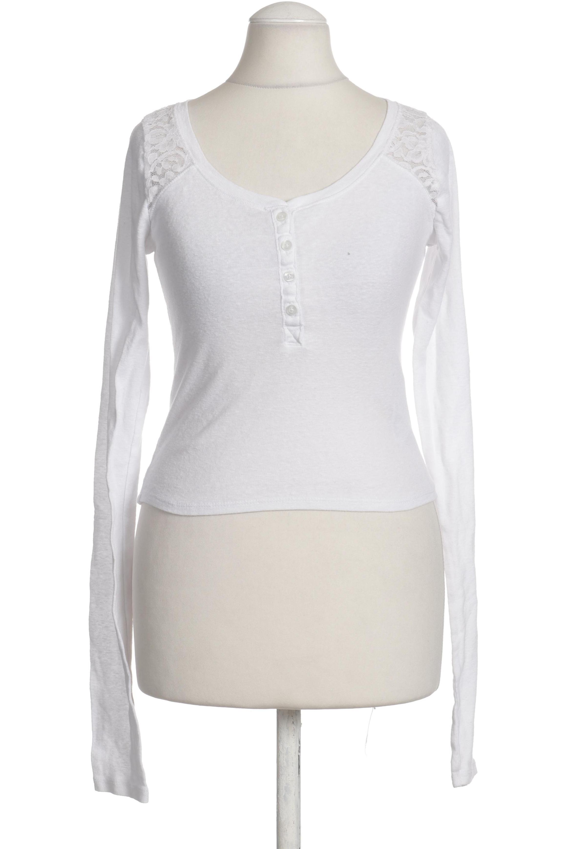 

Hollister Damen Langarmshirt, weiß, Gr.