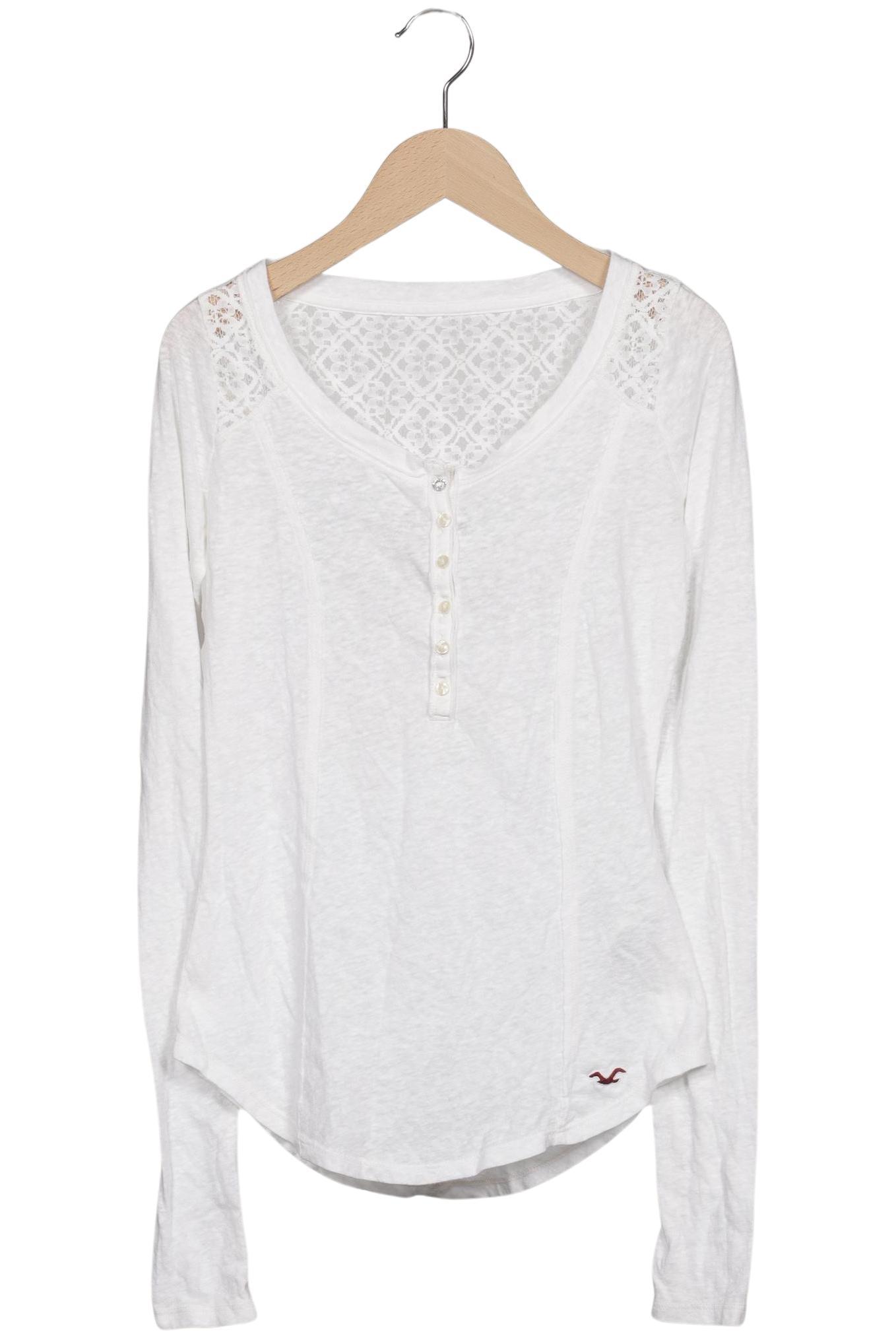 

Hollister Damen Langarmshirt, weiß, Gr. 36