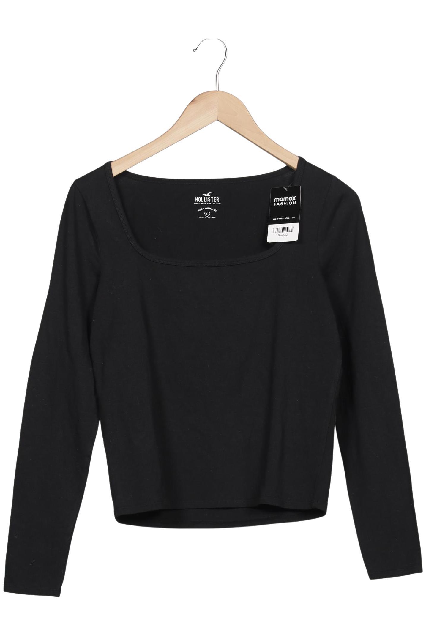 

Hollister Damen Langarmshirt, schwarz, Gr. 42