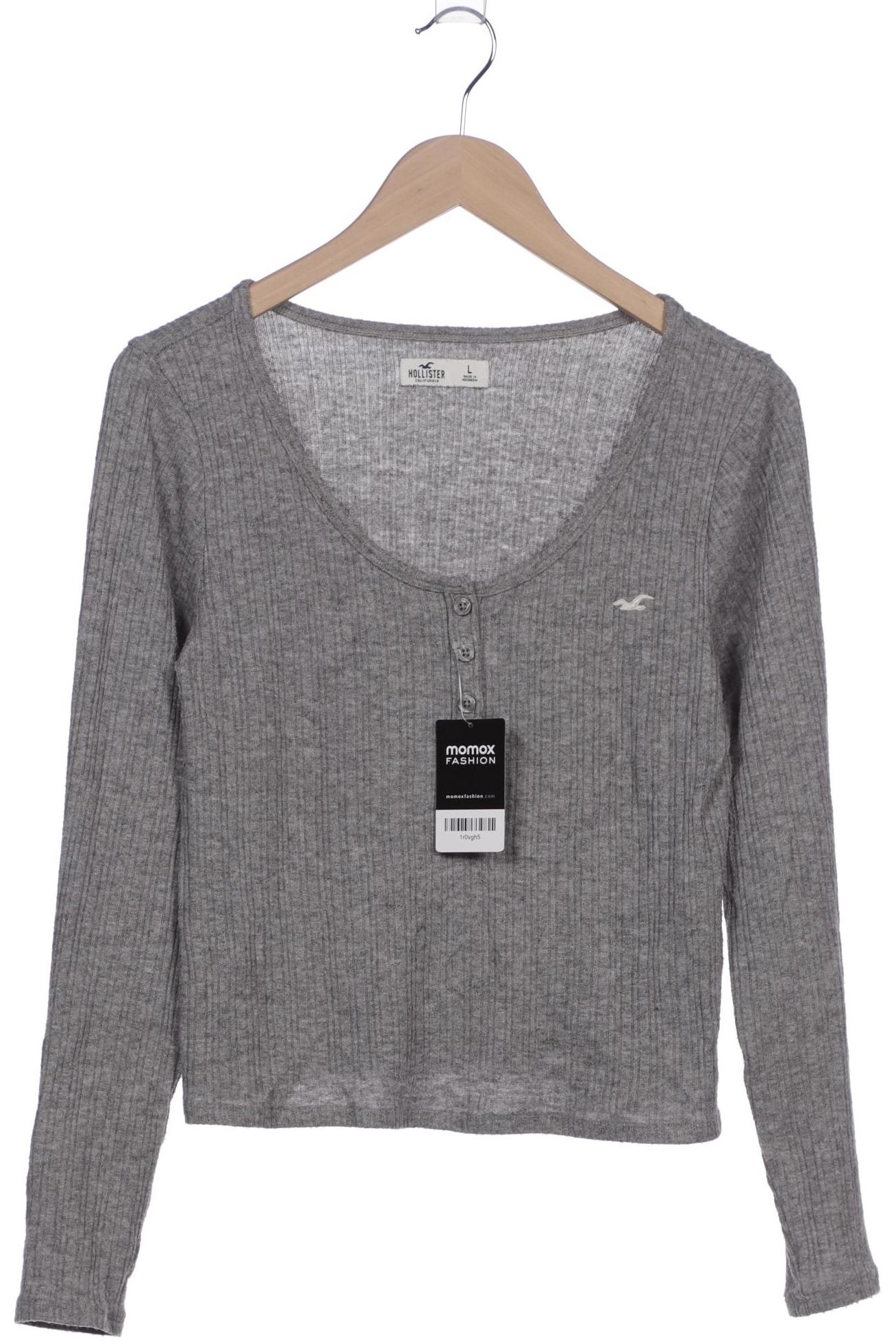 

Hollister Damen Langarmshirt, grau, Gr. 42