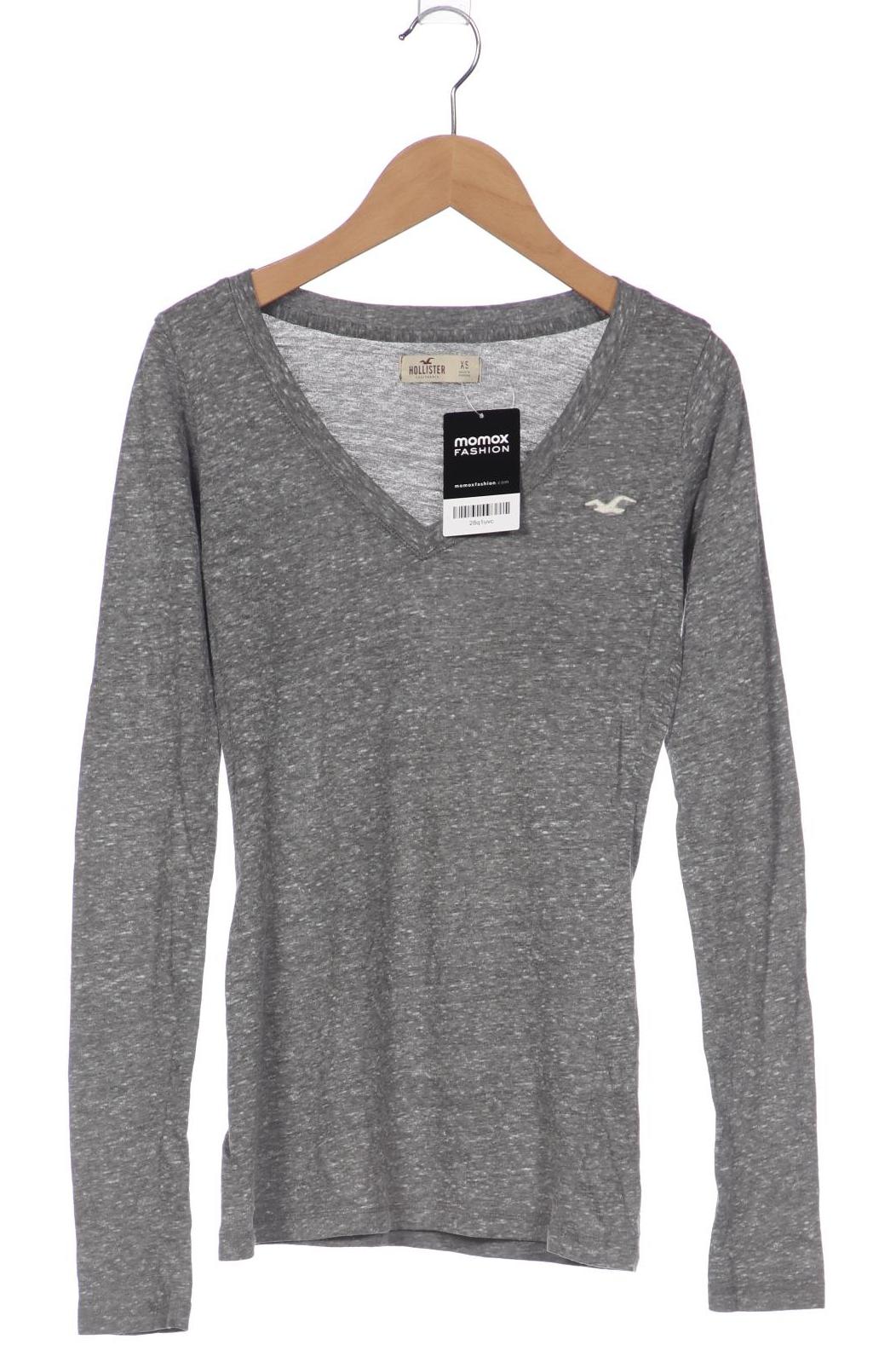 

Hollister Damen Langarmshirt, grau, Gr. 34