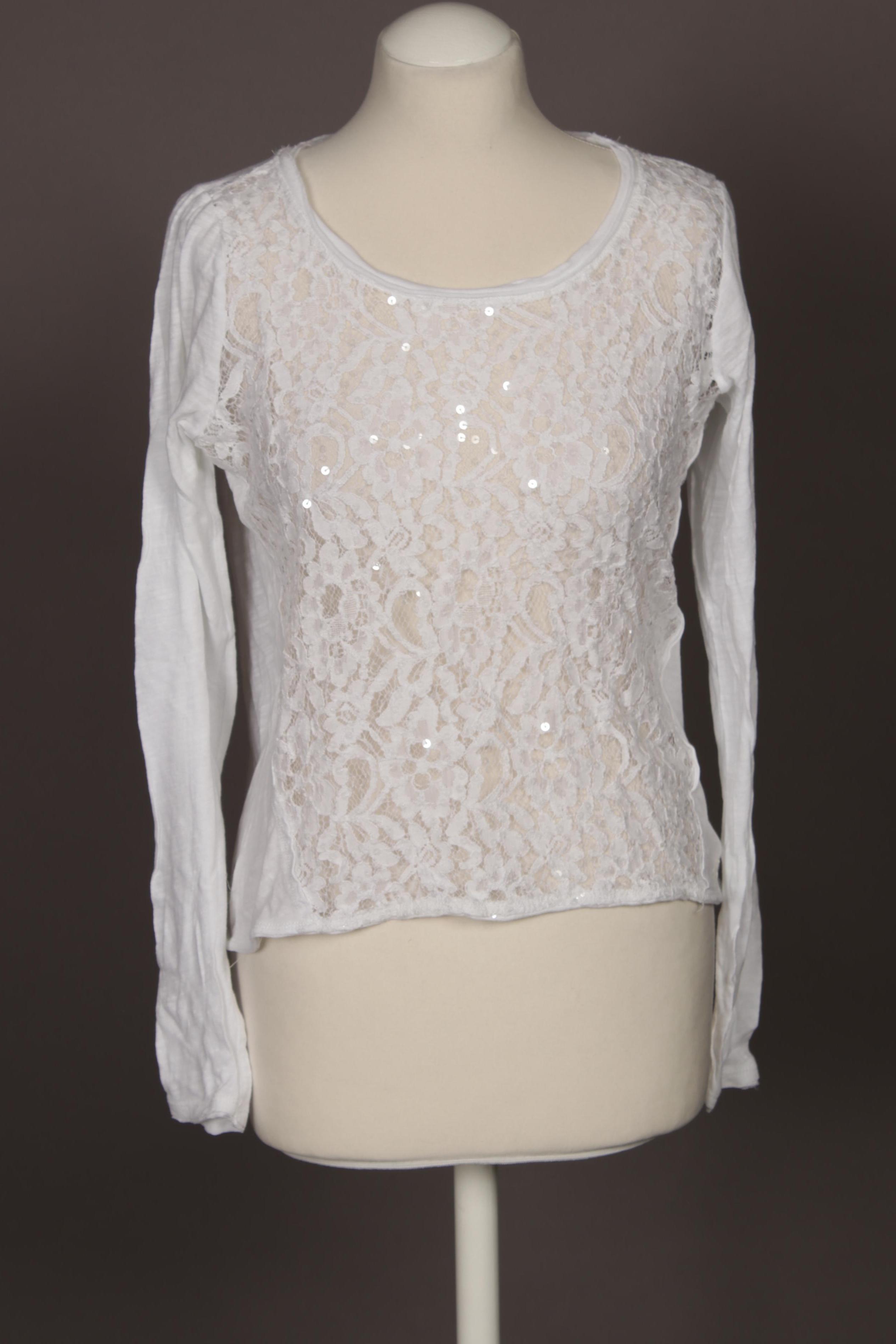 

Hollister Damen Langarmshirt, weiß, Gr.