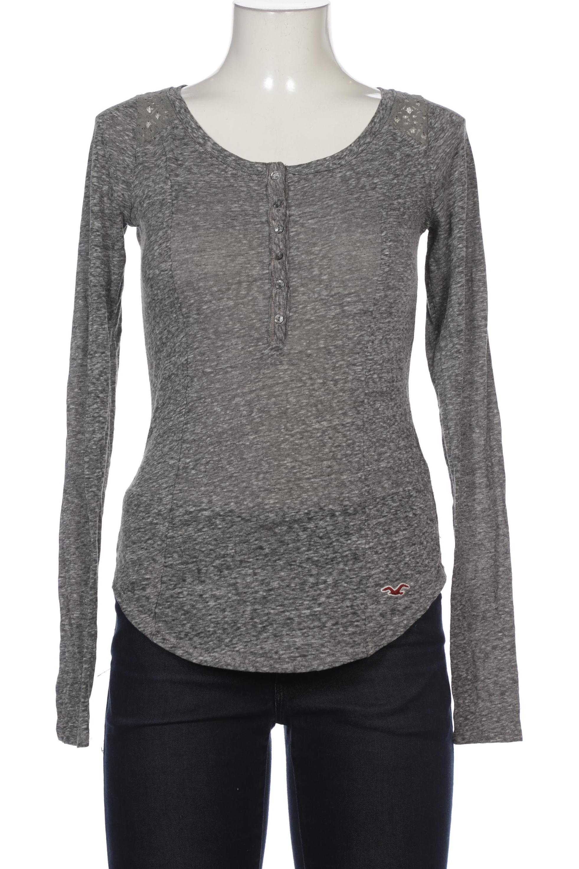 

Hollister Damen Langarmshirt, grau, Gr. 38