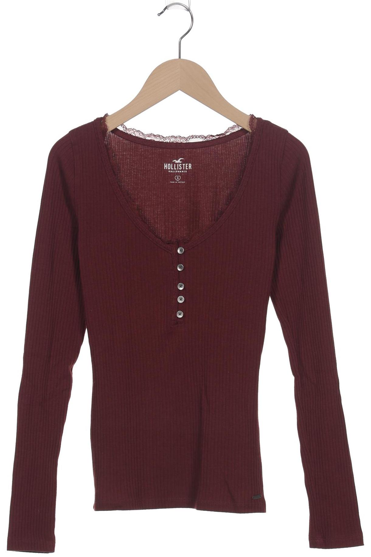 

Hollister Damen Langarmshirt, bordeaux, Gr. 36