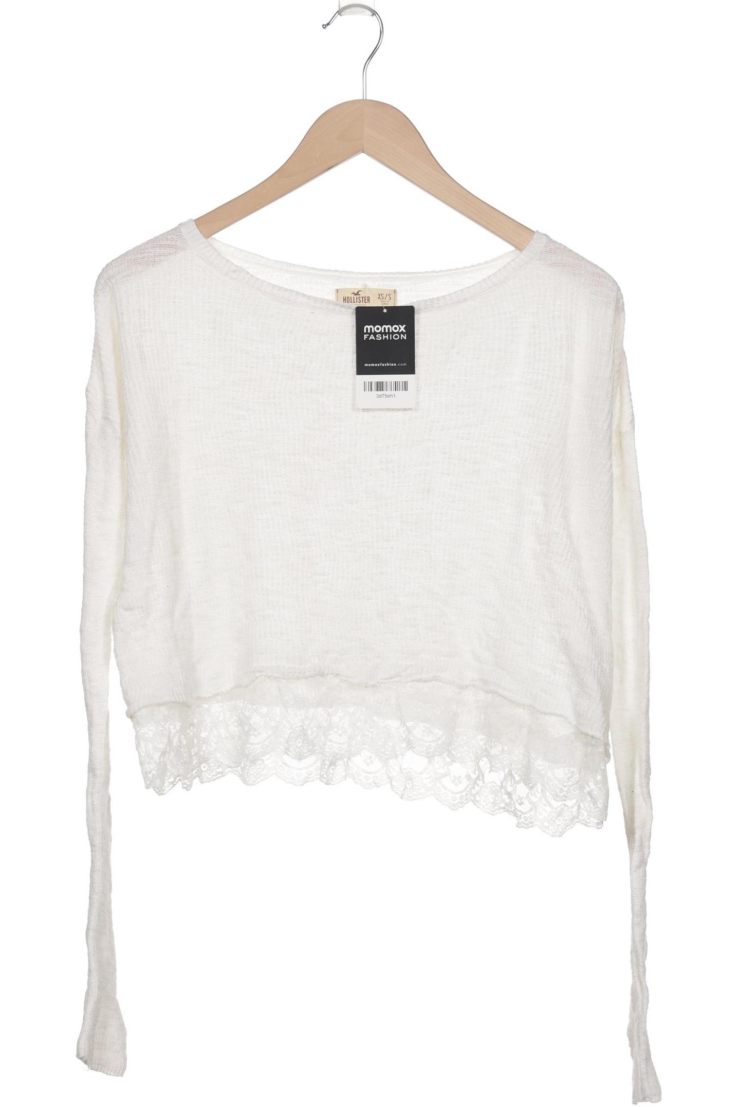 

Hollister Damen Langarmshirt, weiß, Gr. 34