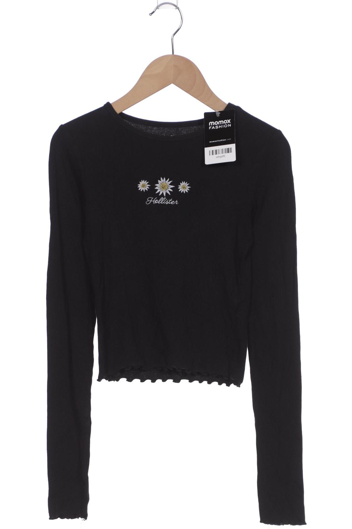 

Hollister Damen Langarmshirt, schwarz, Gr. 34