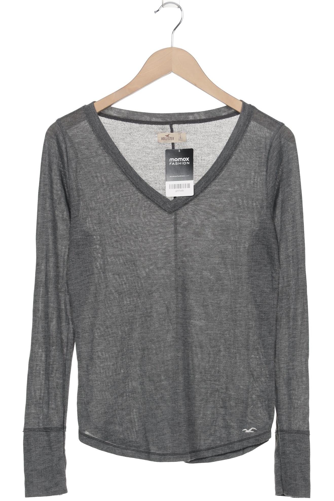 

Hollister Damen Langarmshirt, grau, Gr. 42