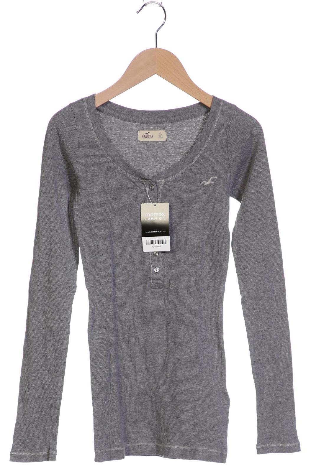 

Hollister Damen Langarmshirt, grau, Gr. 34