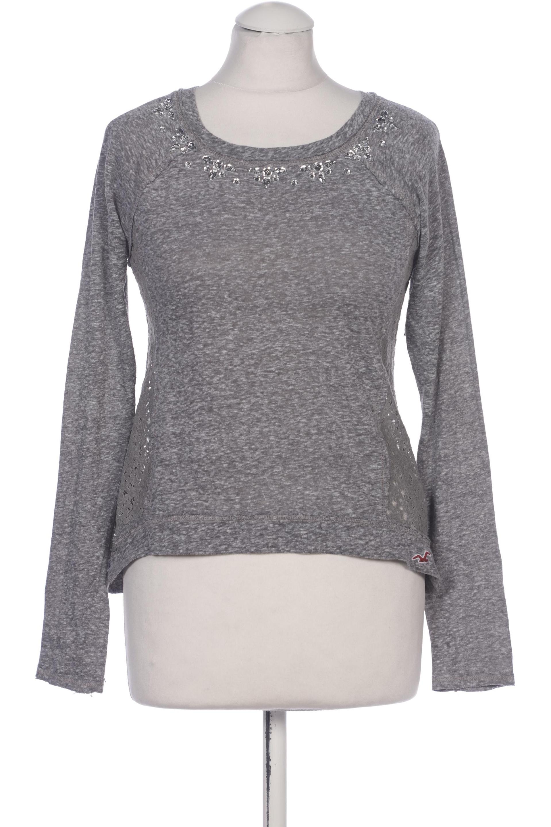

Hollister Damen Langarmshirt, grau, Gr. 38