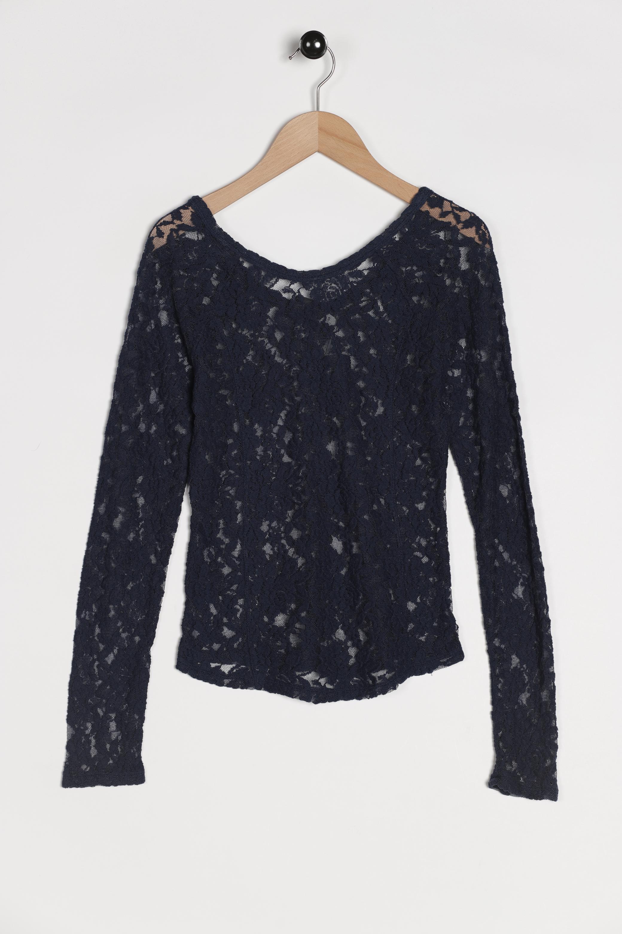

Hollister Damen Langarmshirt, marineblau, Gr. 36