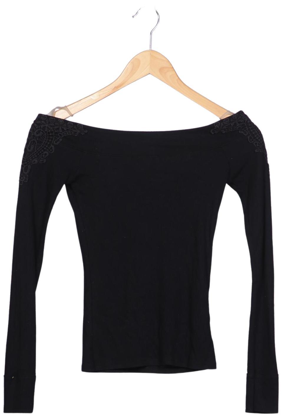 

Hollister Damen Langarmshirt, schwarz, Gr. 36