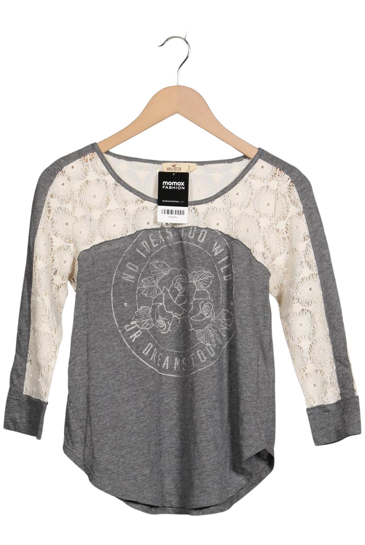 

Hollister Damen Langarmshirt, grau, Gr. 36