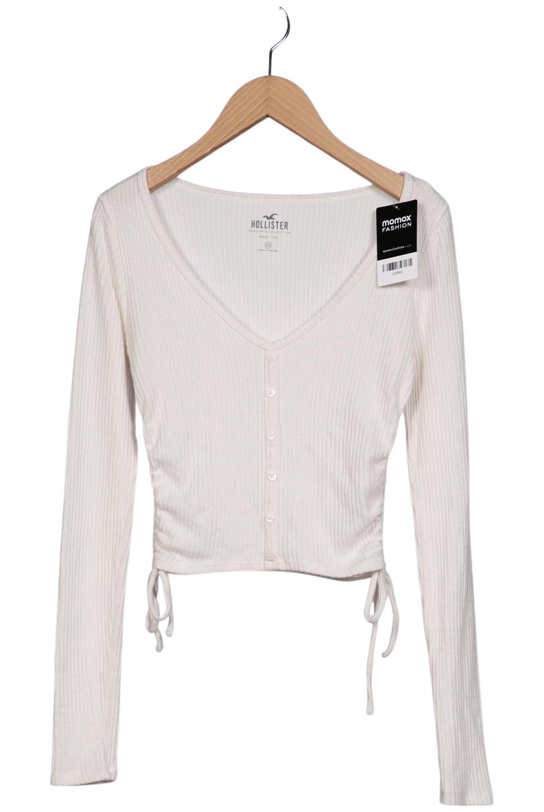 

Hollister Damen Langarmshirt, weiß, Gr. 34