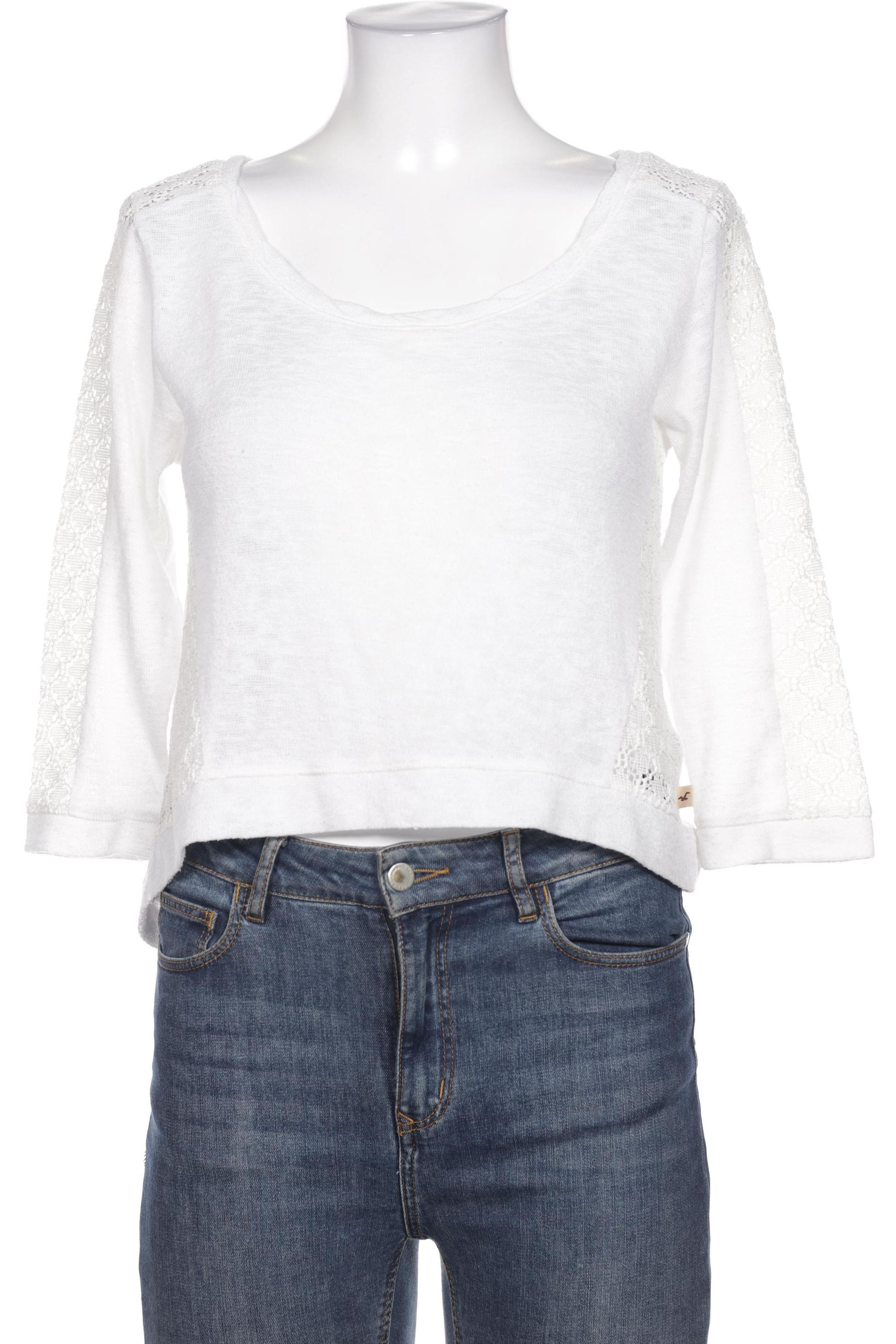 

Hollister Damen Langarmshirt, weiß, Gr. 36