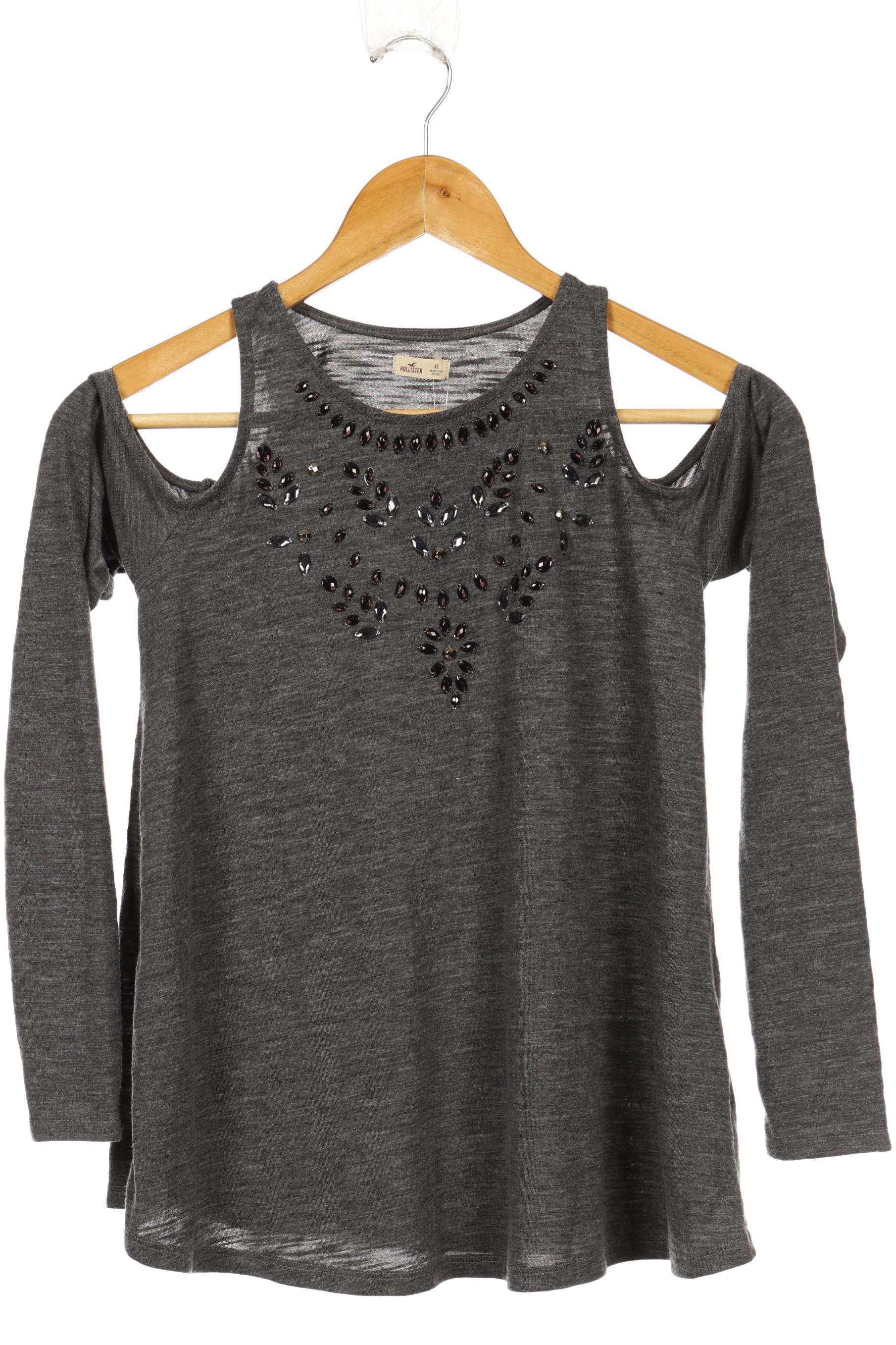 

Hollister Damen Langarmshirt, grau, Gr.