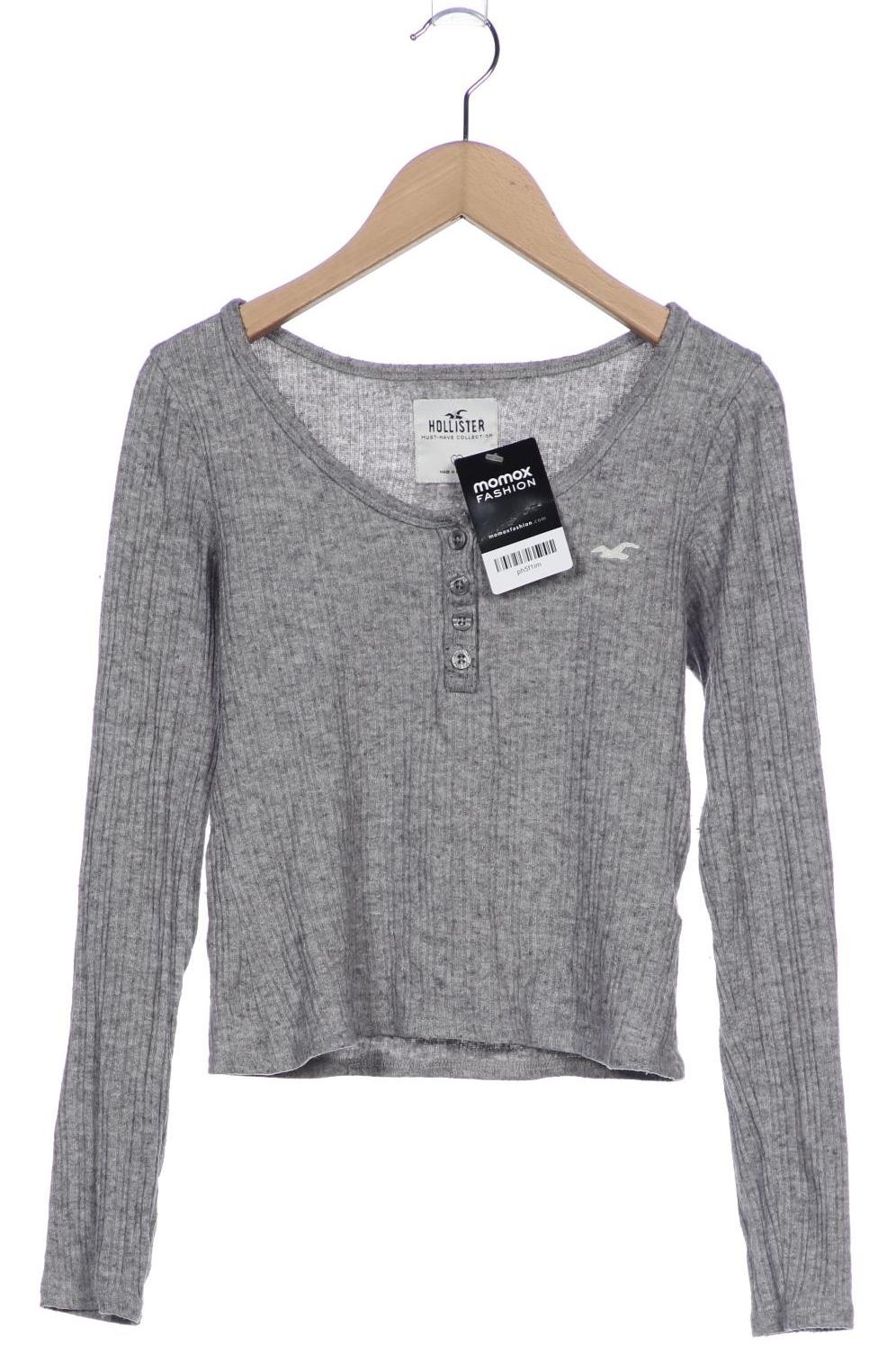 

Hollister Damen Langarmshirt, grau, Gr. 34