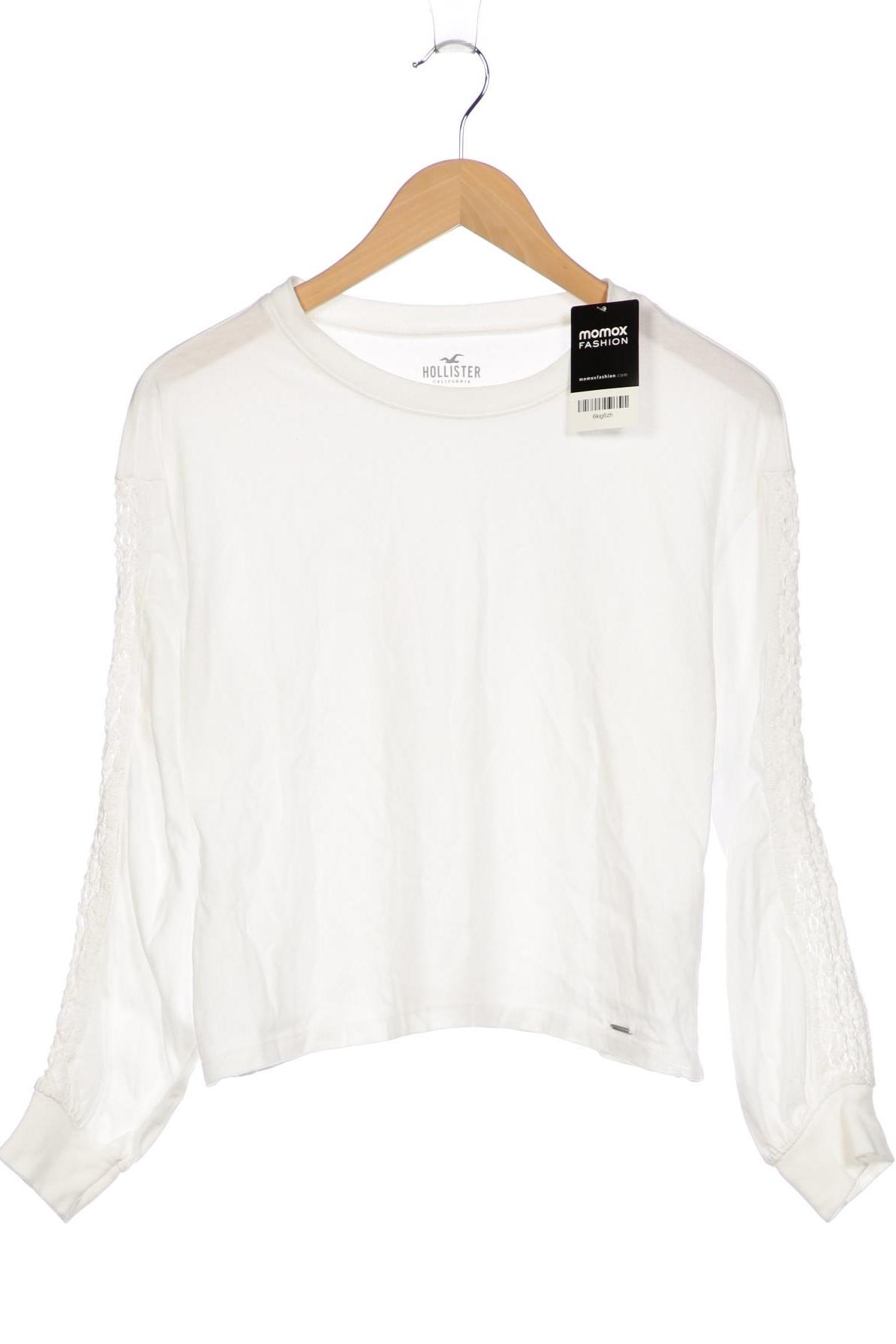 

Hollister Damen Langarmshirt, weiß, Gr. 34