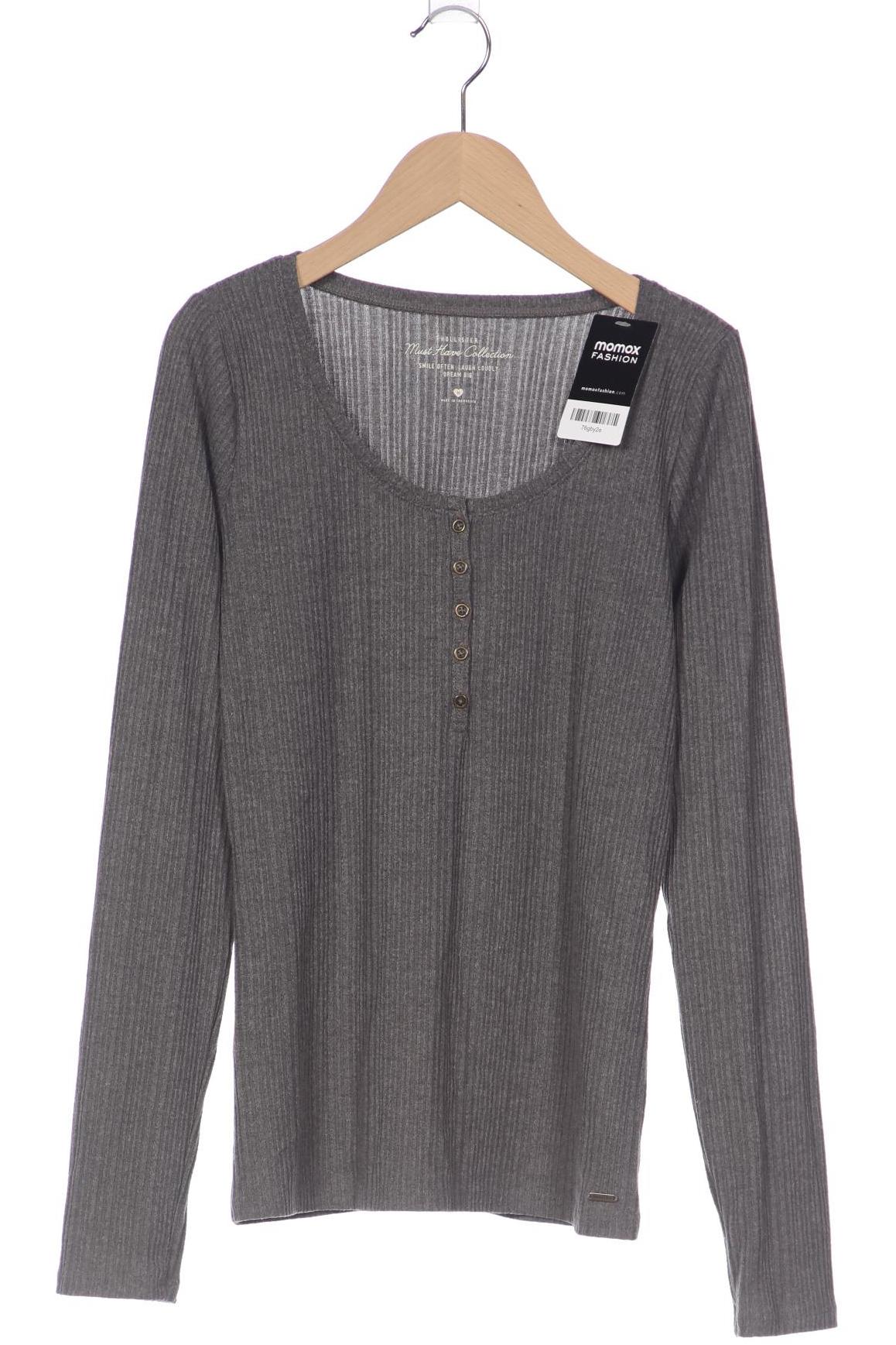 

Hollister Damen Langarmshirt, grau, Gr. 38