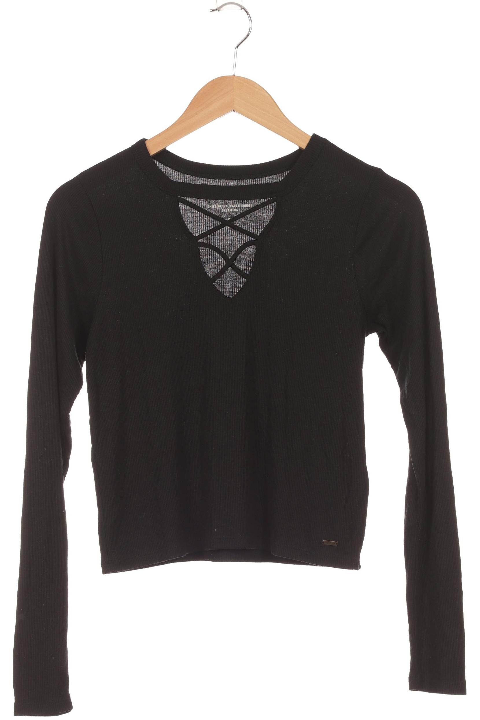 

Hollister Damen Langarmshirt, schwarz, Gr. 38