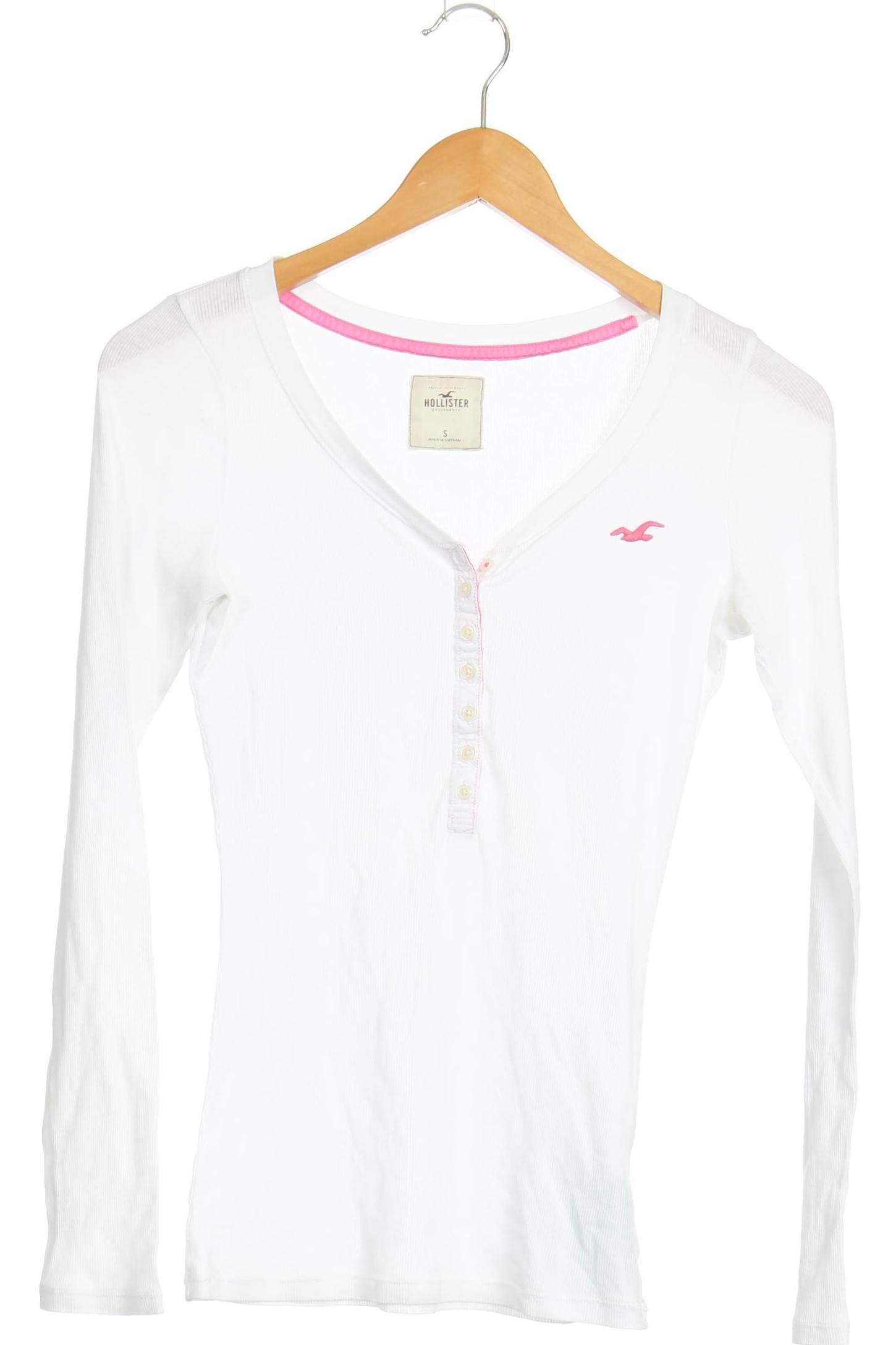 

Hollister Damen Langarmshirt, weiß, Gr.