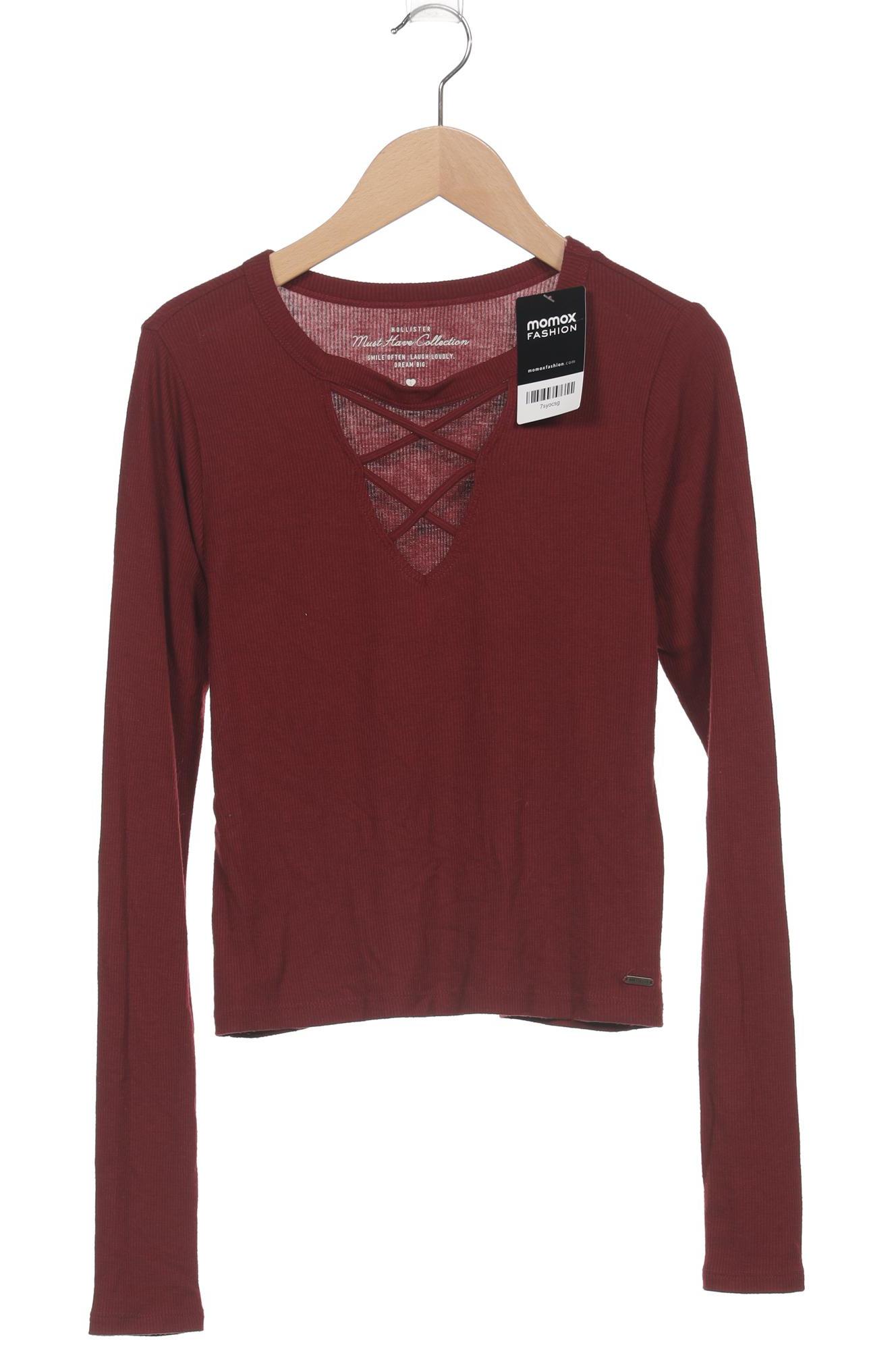 

Hollister Damen Langarmshirt, bordeaux, Gr. 36
