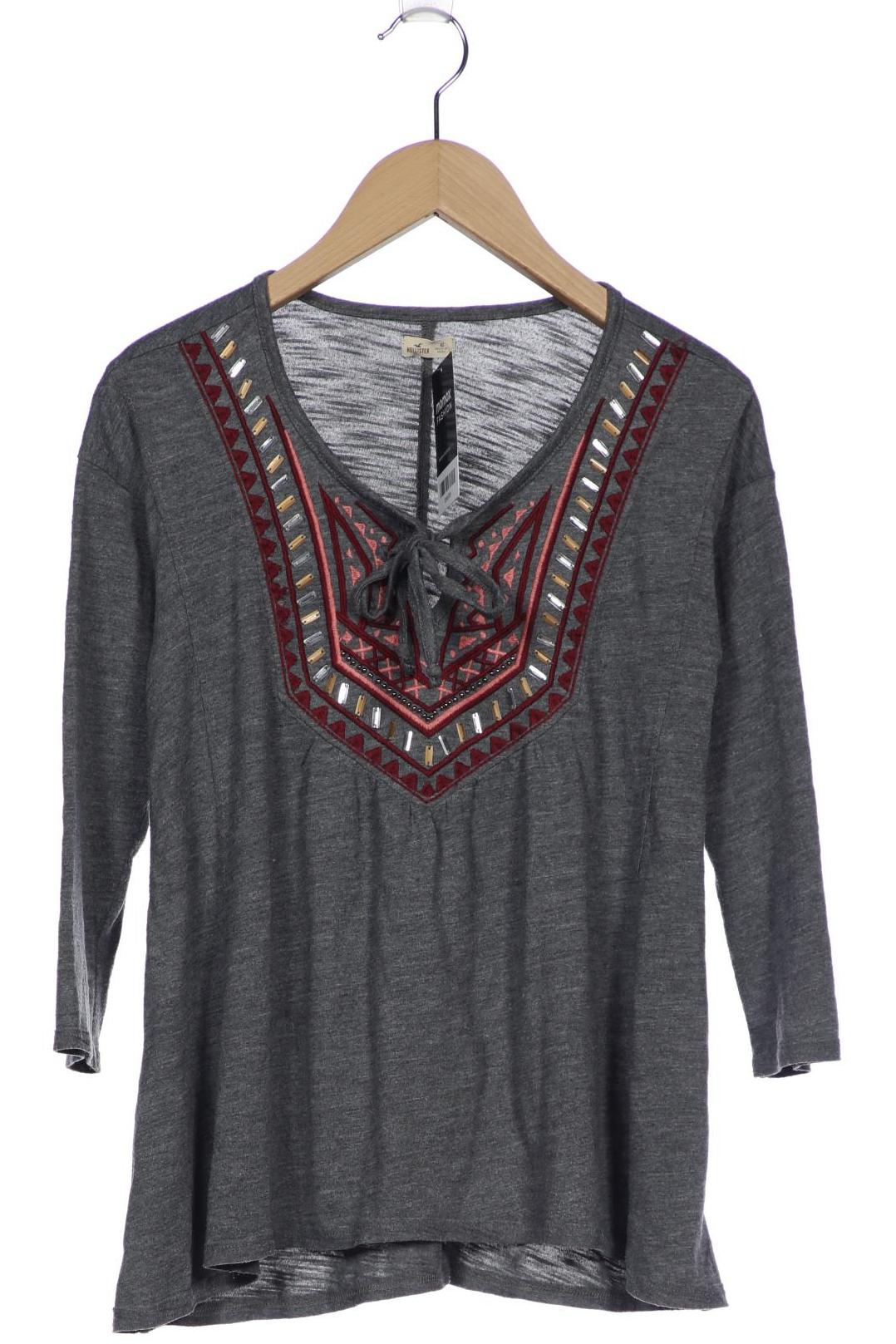 

Hollister Damen Langarmshirt, grau, Gr. 34