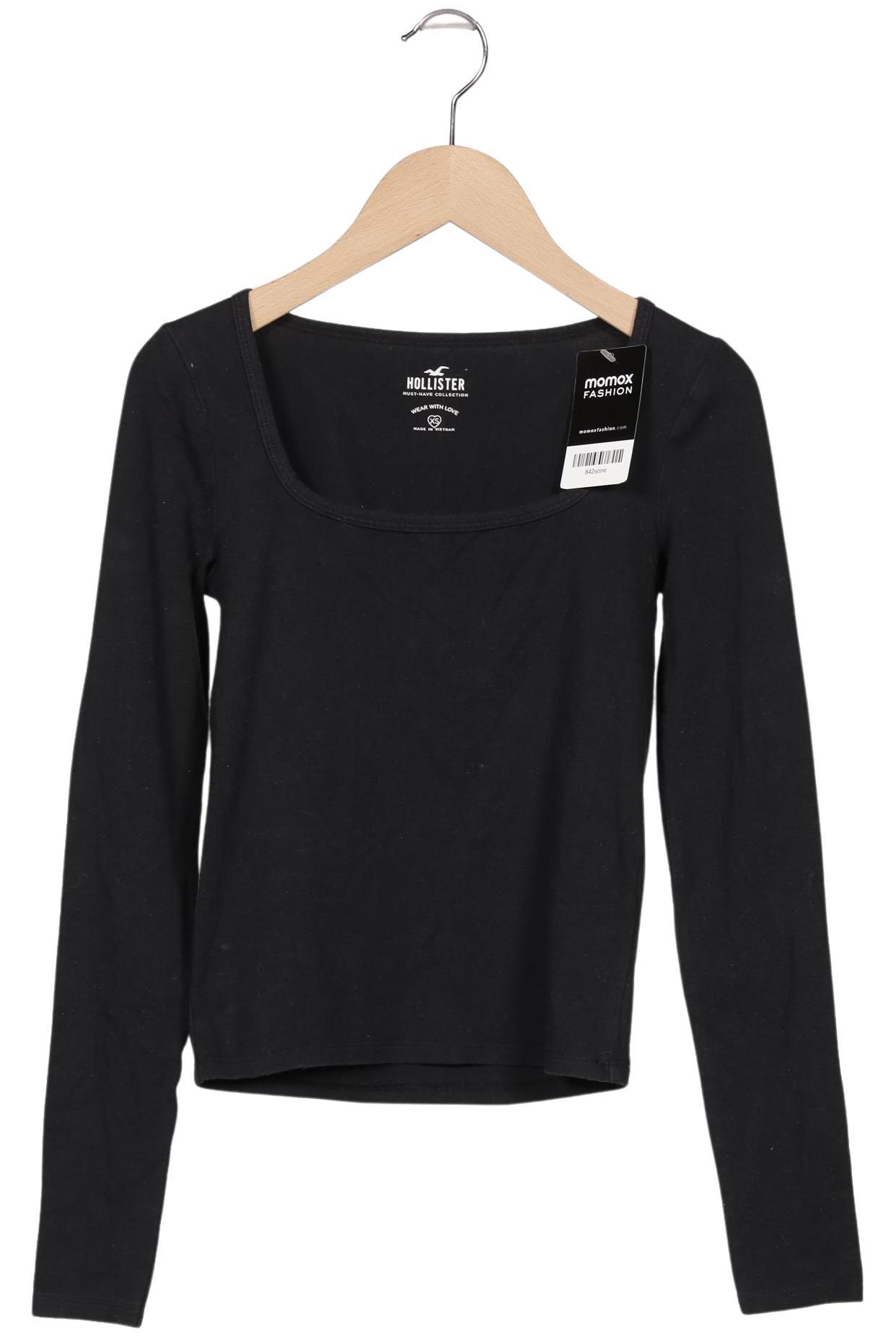 

Hollister Damen Langarmshirt, schwarz, Gr. 34