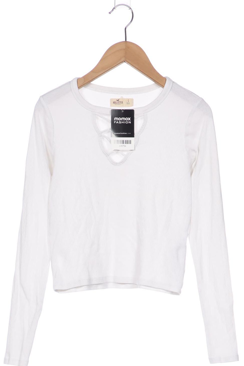 

Hollister Damen Langarmshirt, weiß, Gr. 36