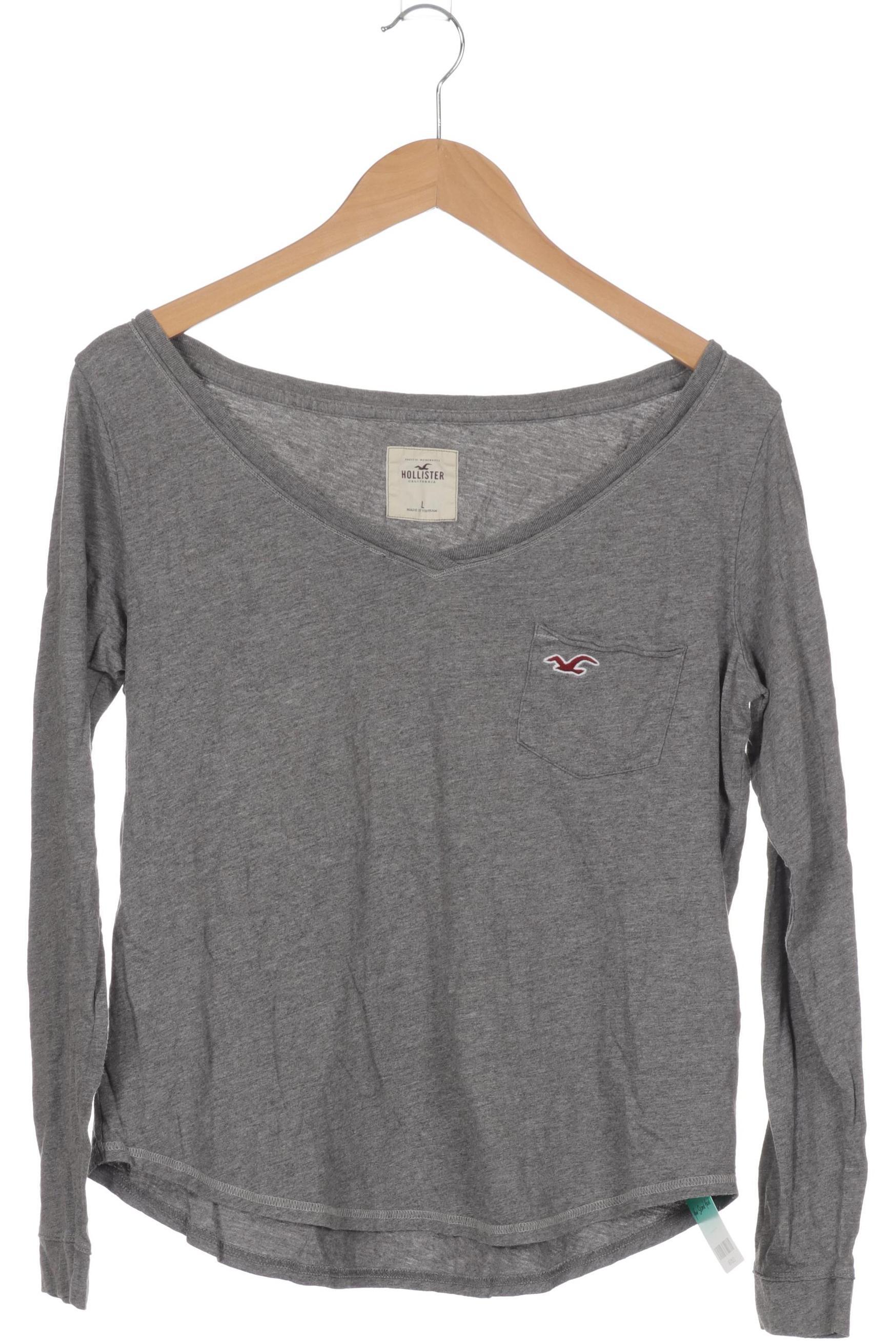 

Hollister Damen Langarmshirt, grau, Gr.